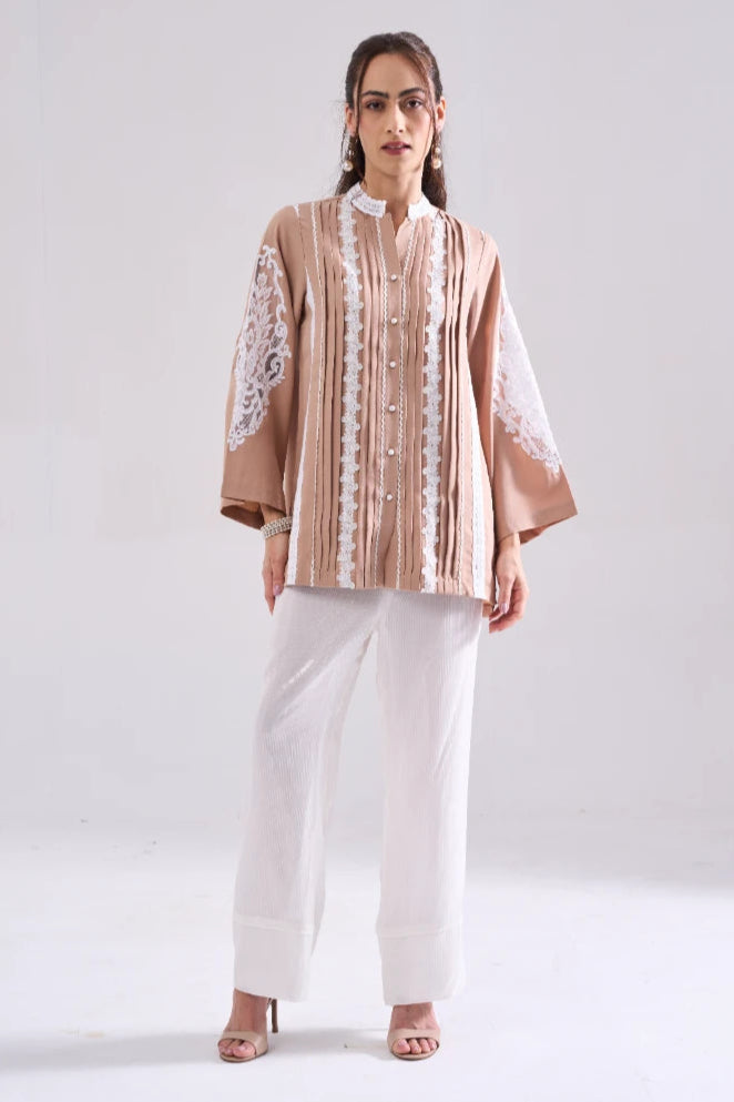 NOSTALGIA LACEWORK FORMAL SHIRT