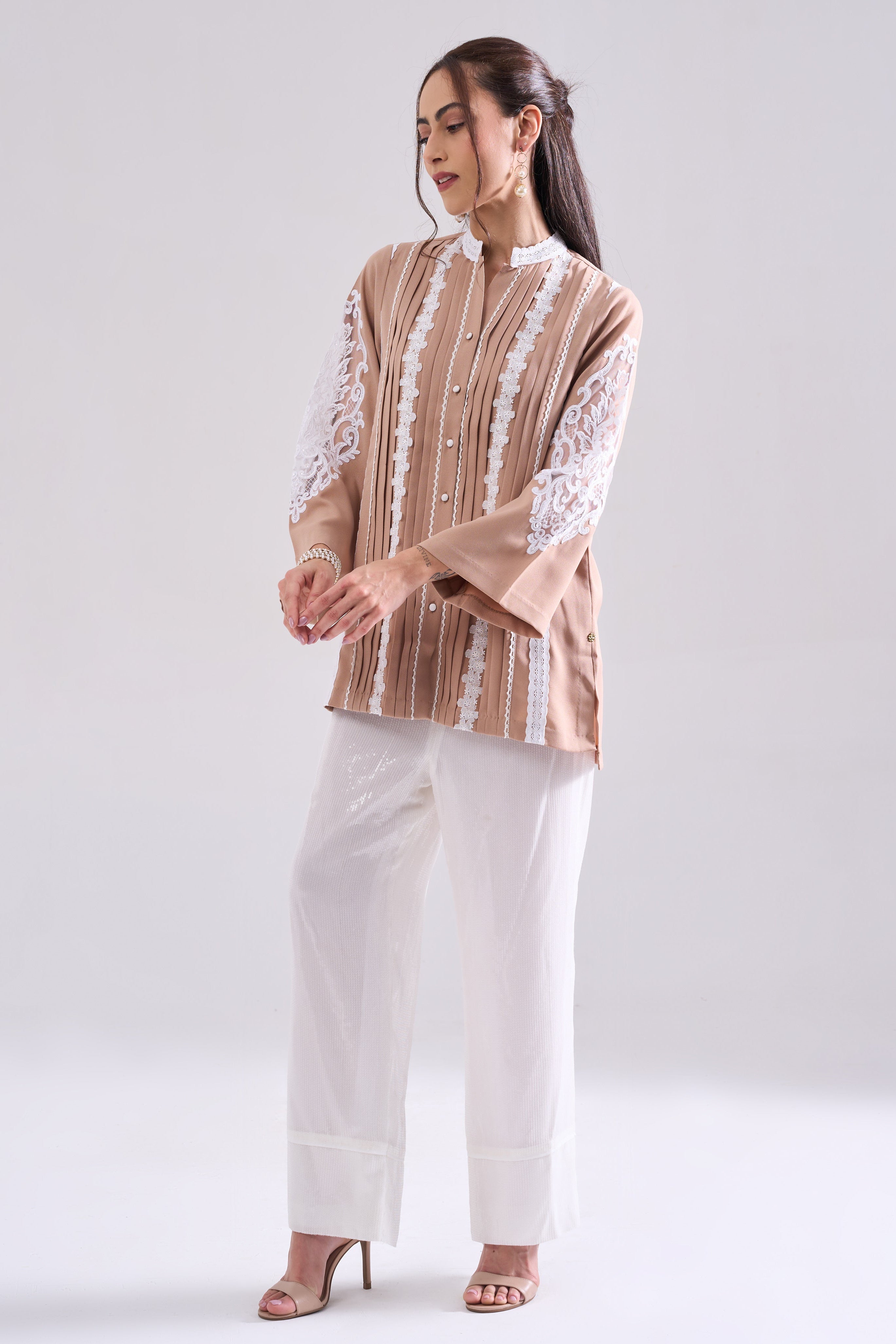 NOSTALGIA LACEWORK FORMAL SHIRT