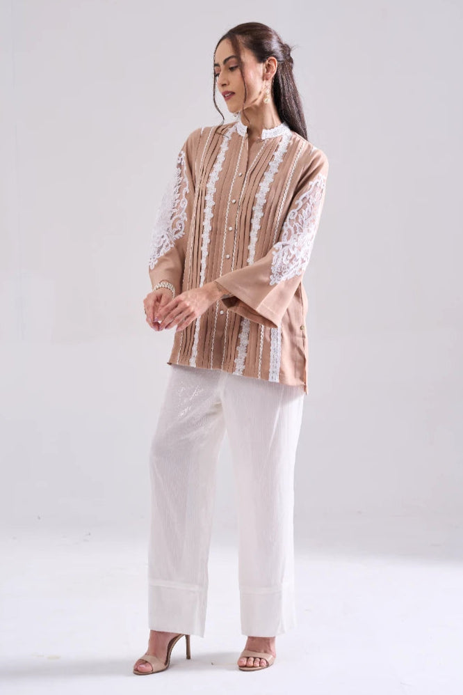 NOSTALGIA LACEWORK FORMAL SHIRT