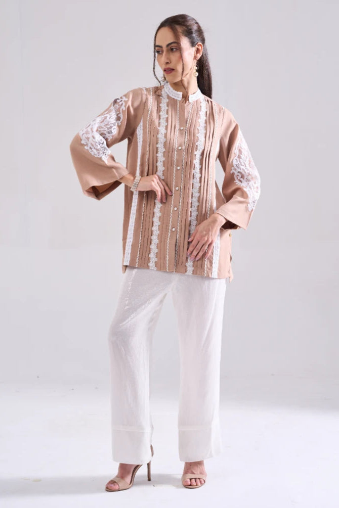 NOSTALGIA LACEWORK FORMAL SHIRT