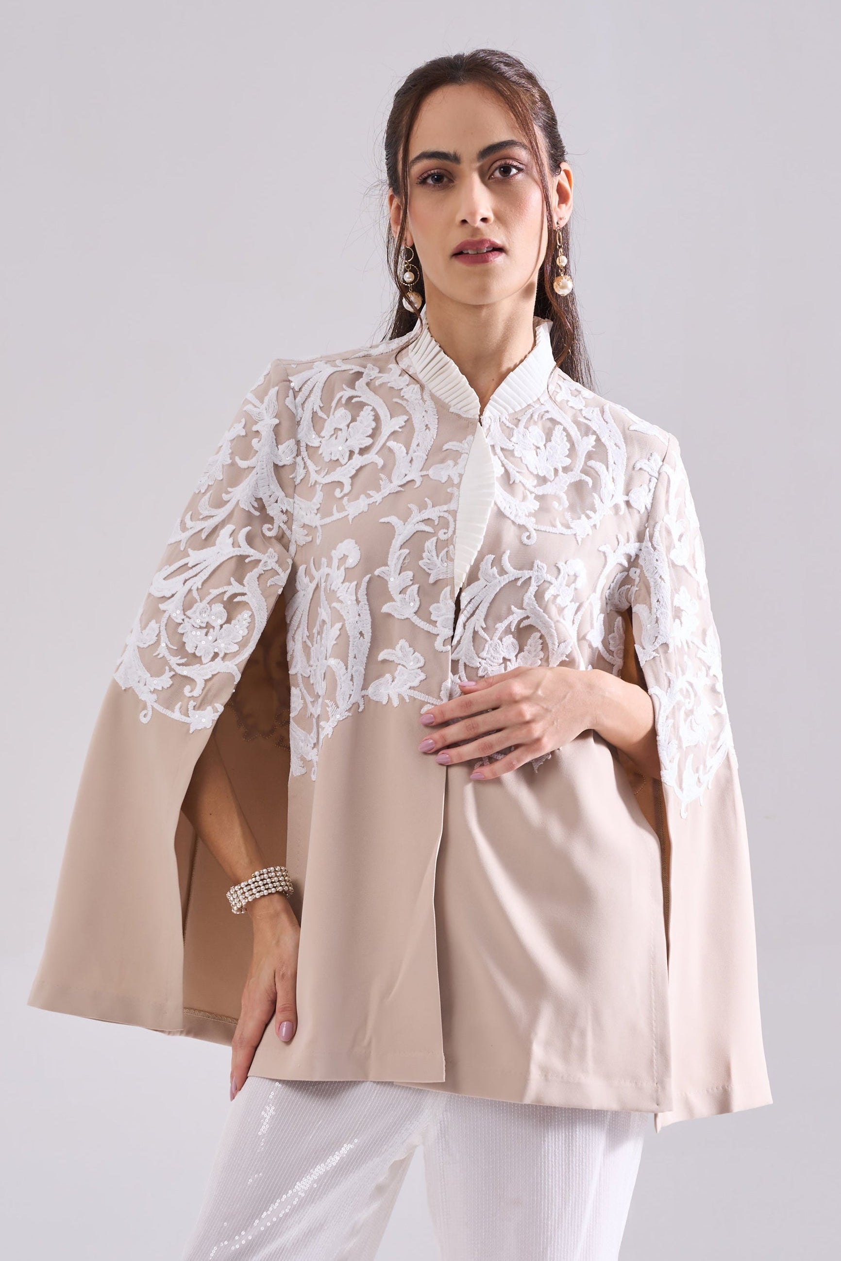 SYMPHONY Lacework Cape — front view | Haus of Handmade