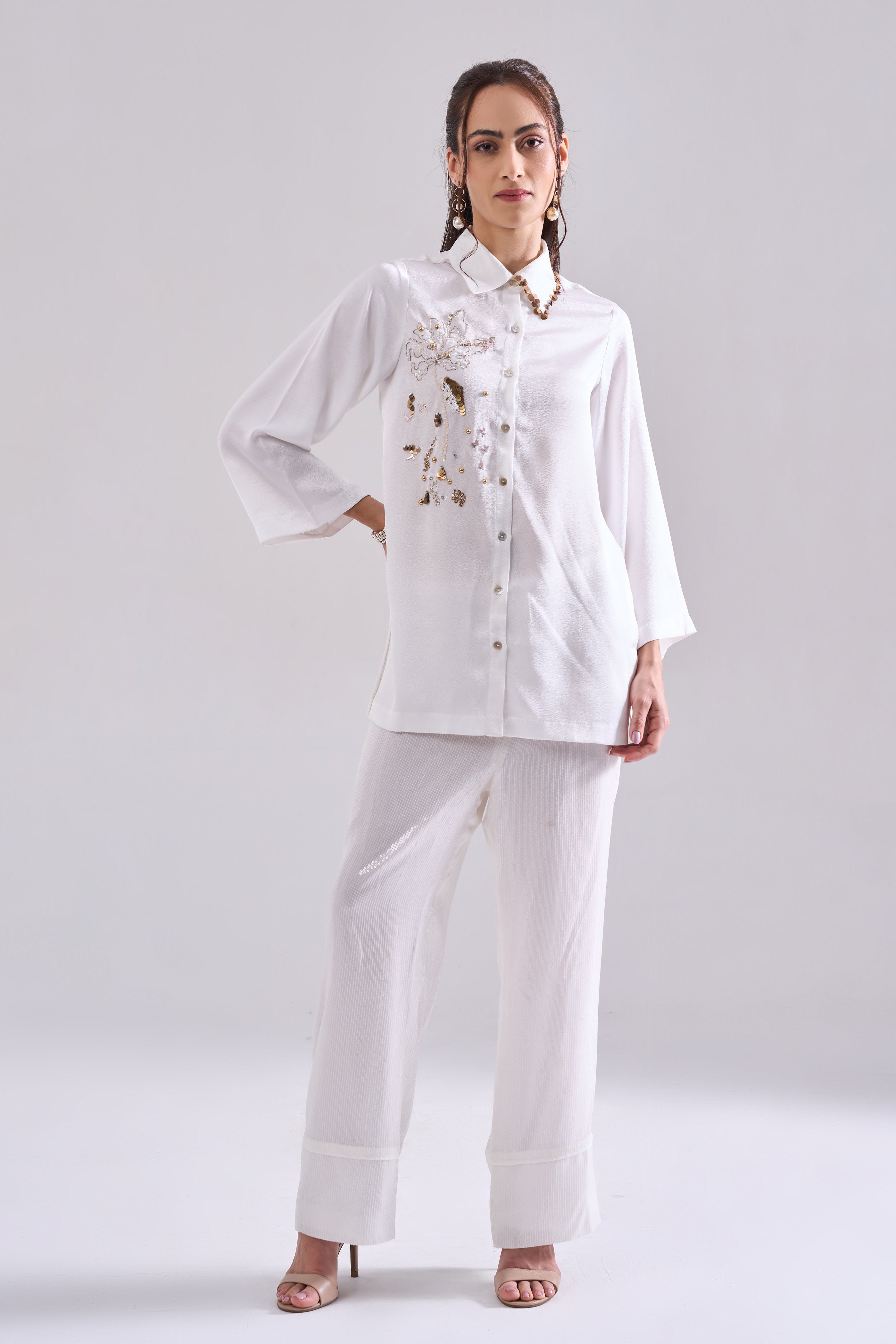 SNOWHITE SEQUINED SHIRT