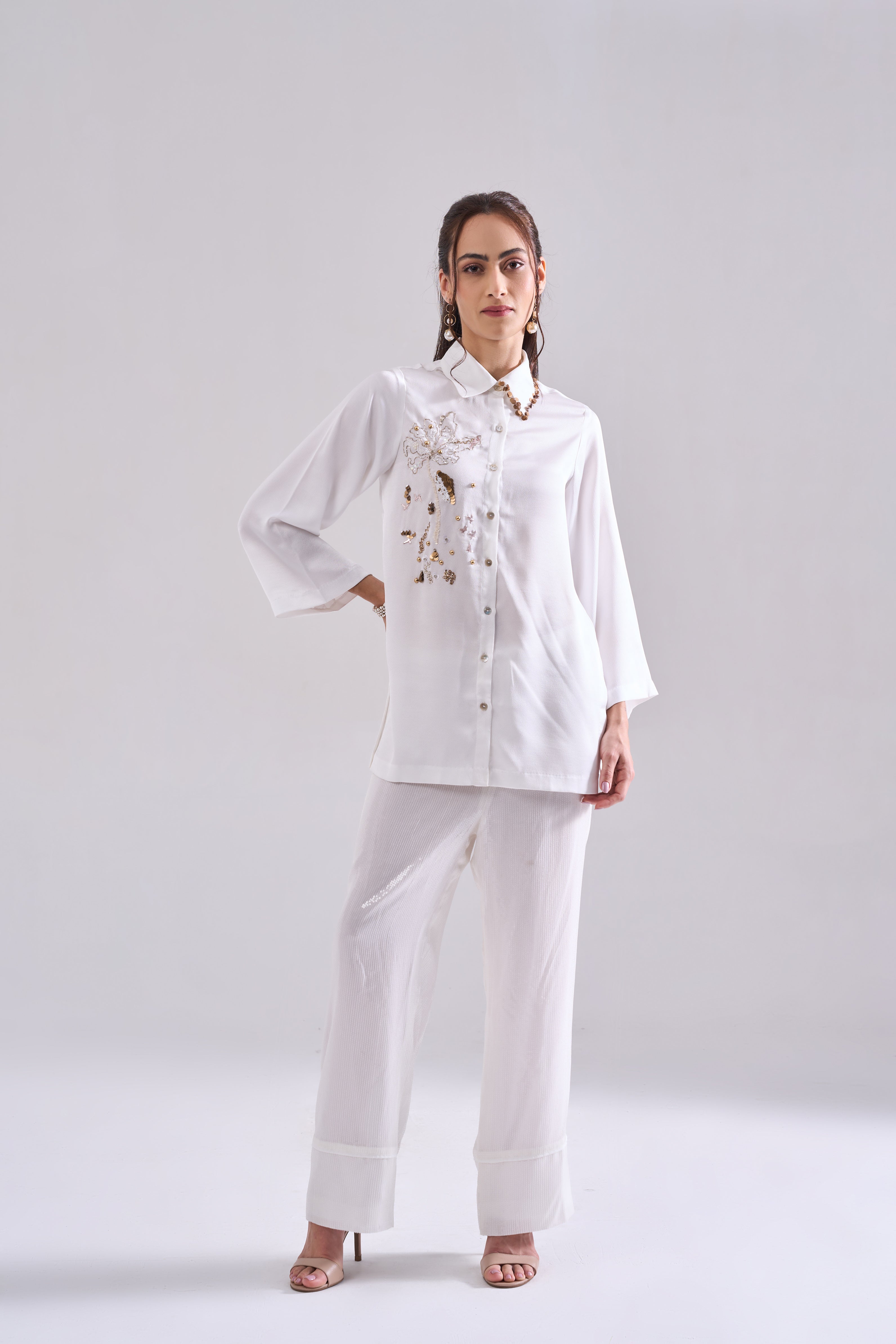SNOWHITE SEQUINED SHIRT
