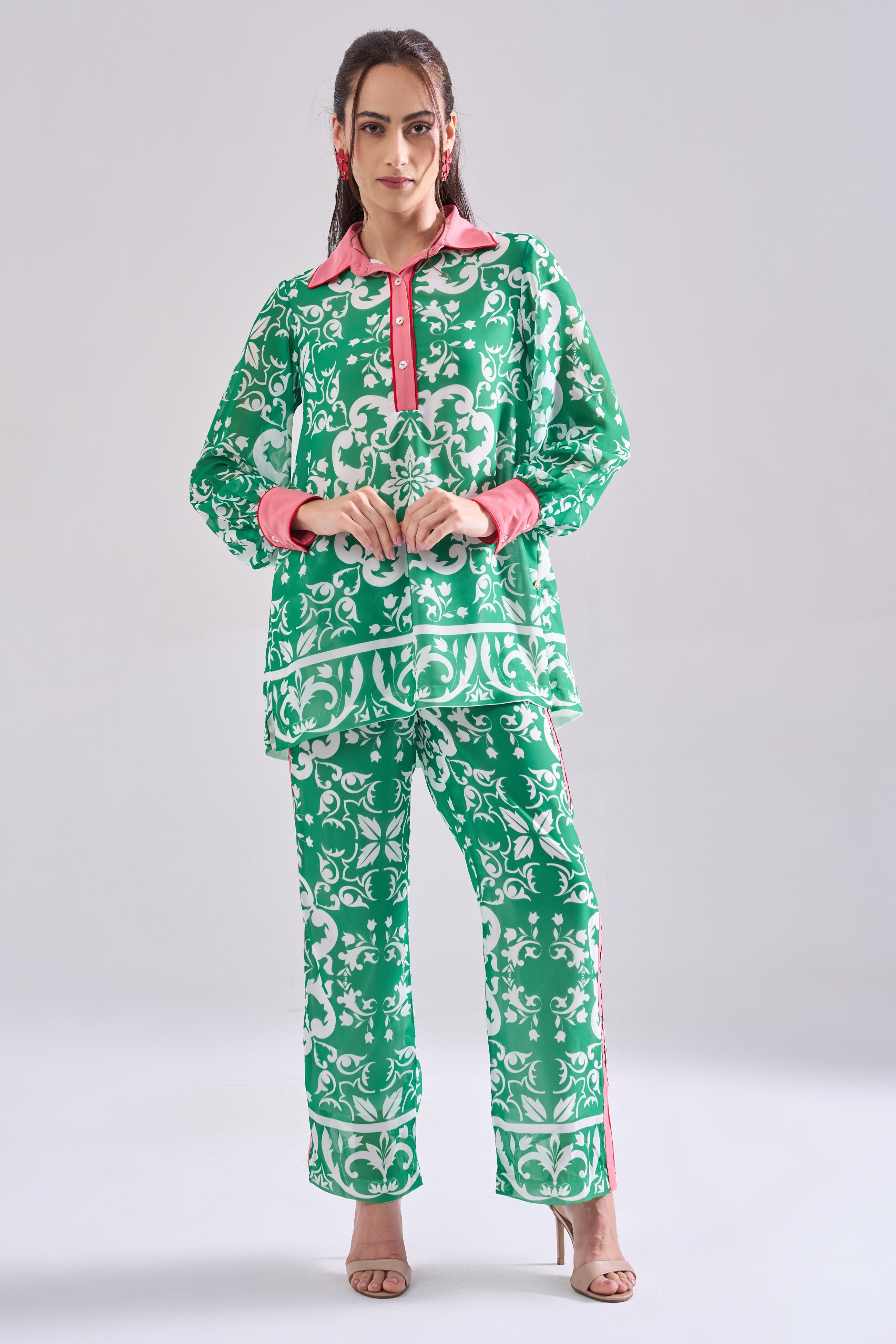 GREENTILE Printed Set — front view | Haus of Handmade