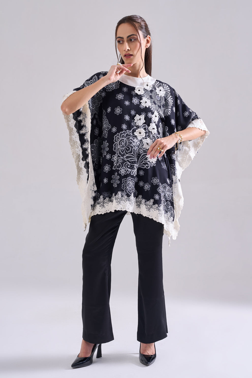 Luna Lacework Kaftan Top