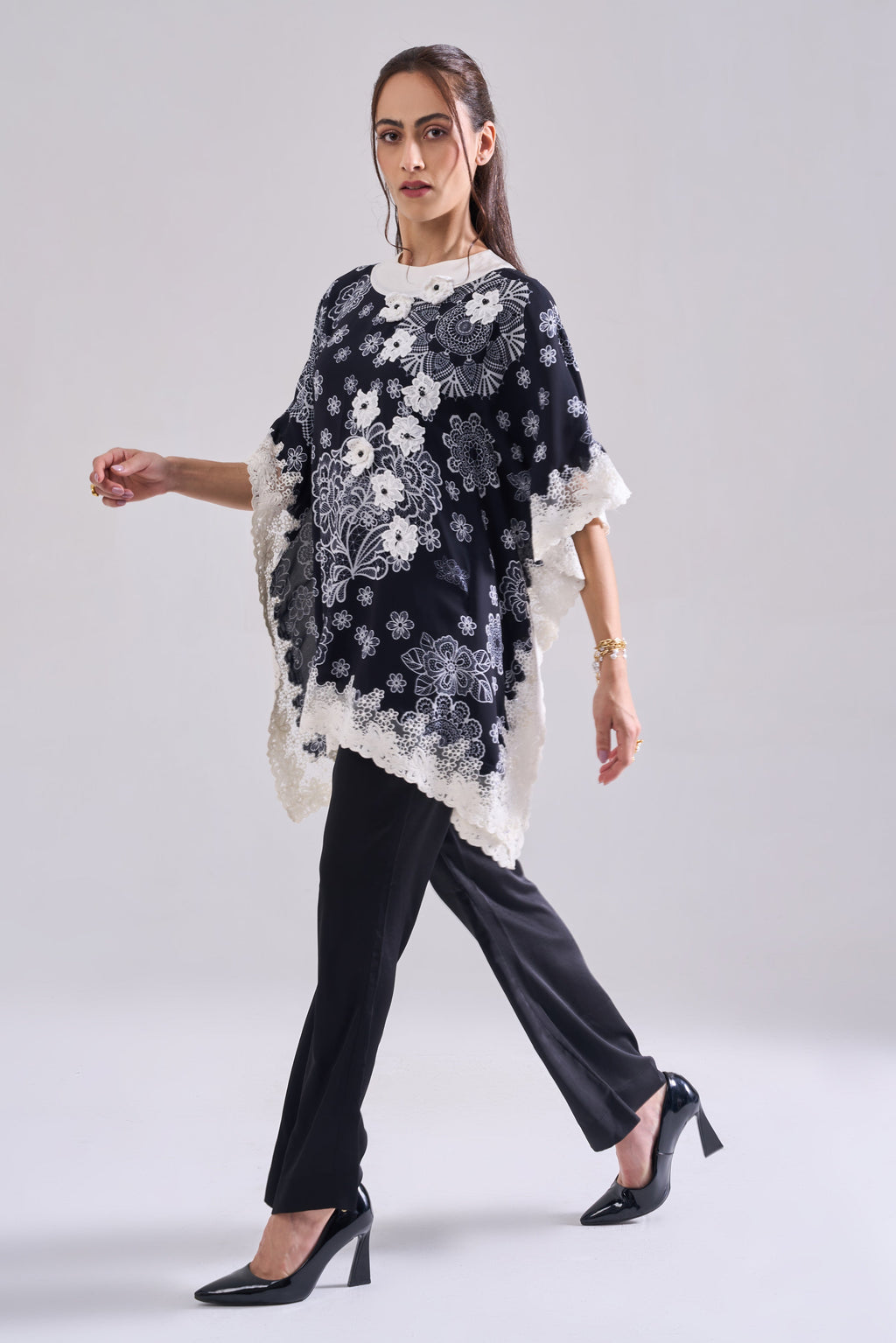 Luna Lacework Kaftan Top