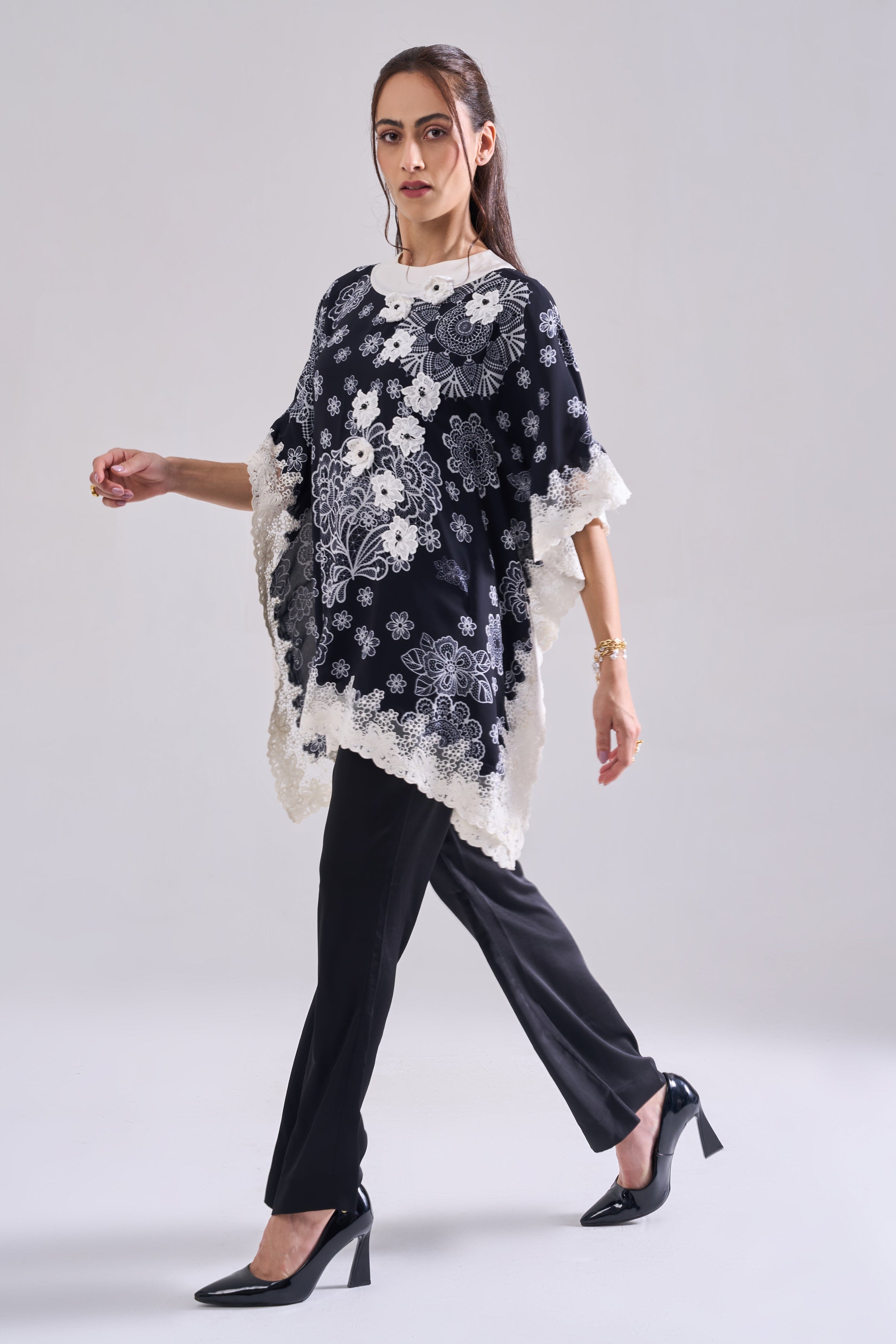 Luna Lacework Kaftan Top