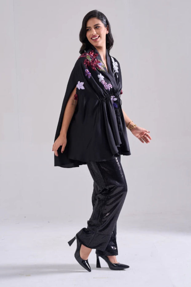 CAPELLA sequined cape