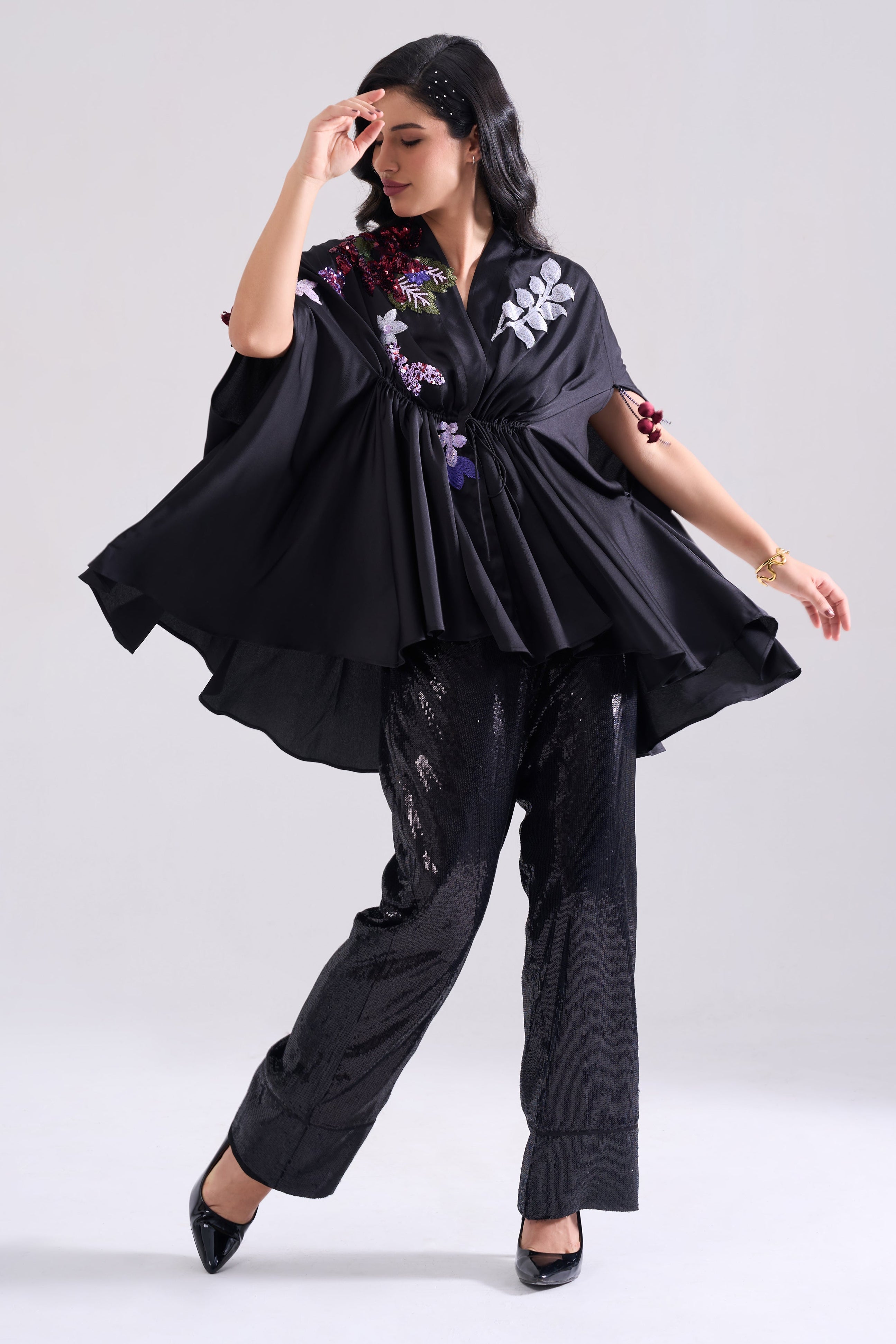 CAPELLA sequined cape