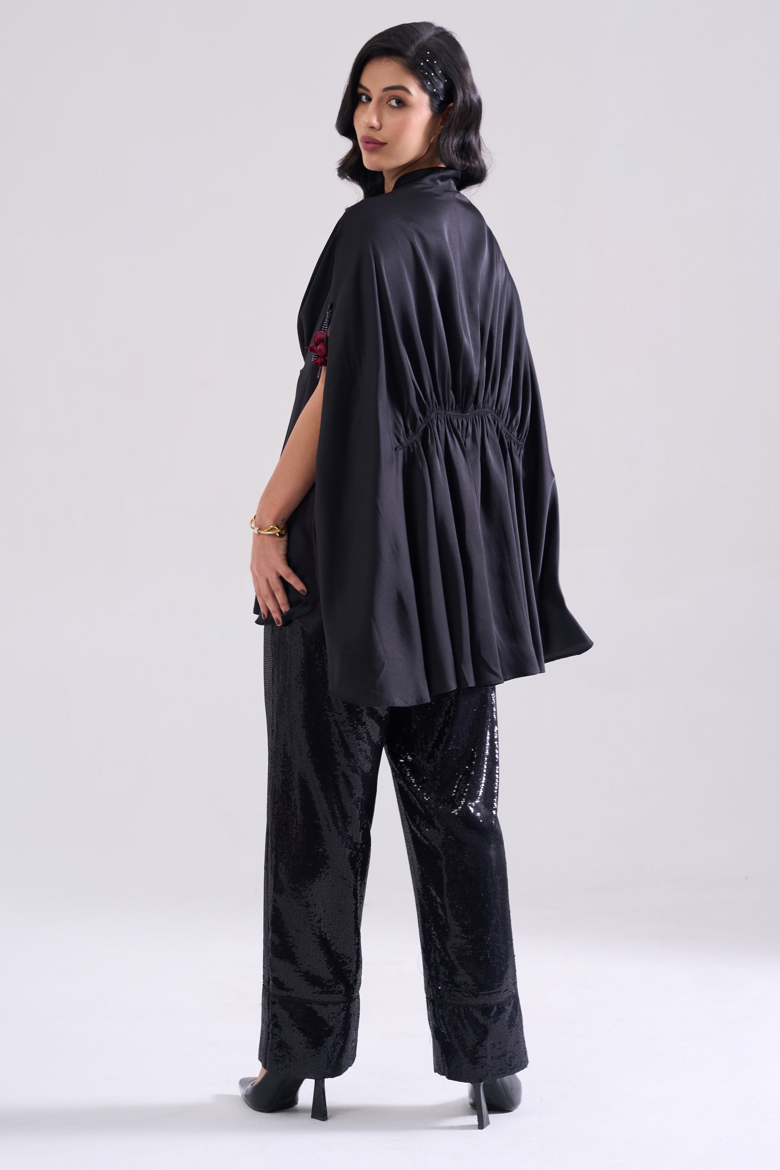 CAPELLA sequined cape