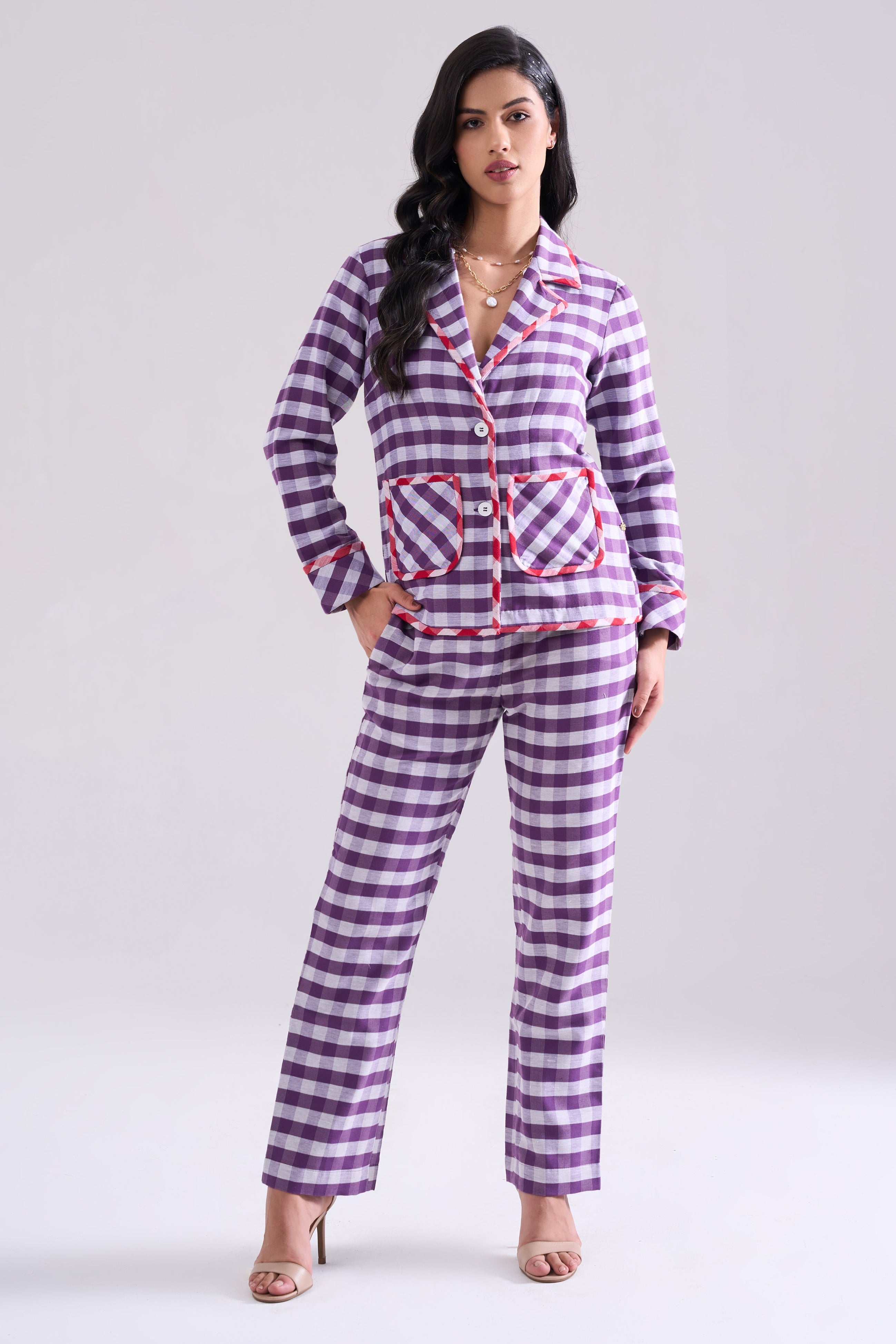 Purpur Gingham Jacket