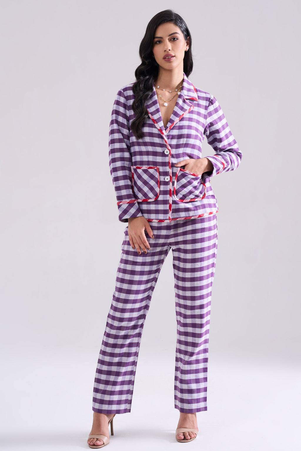 Purpur Gingham Jacket