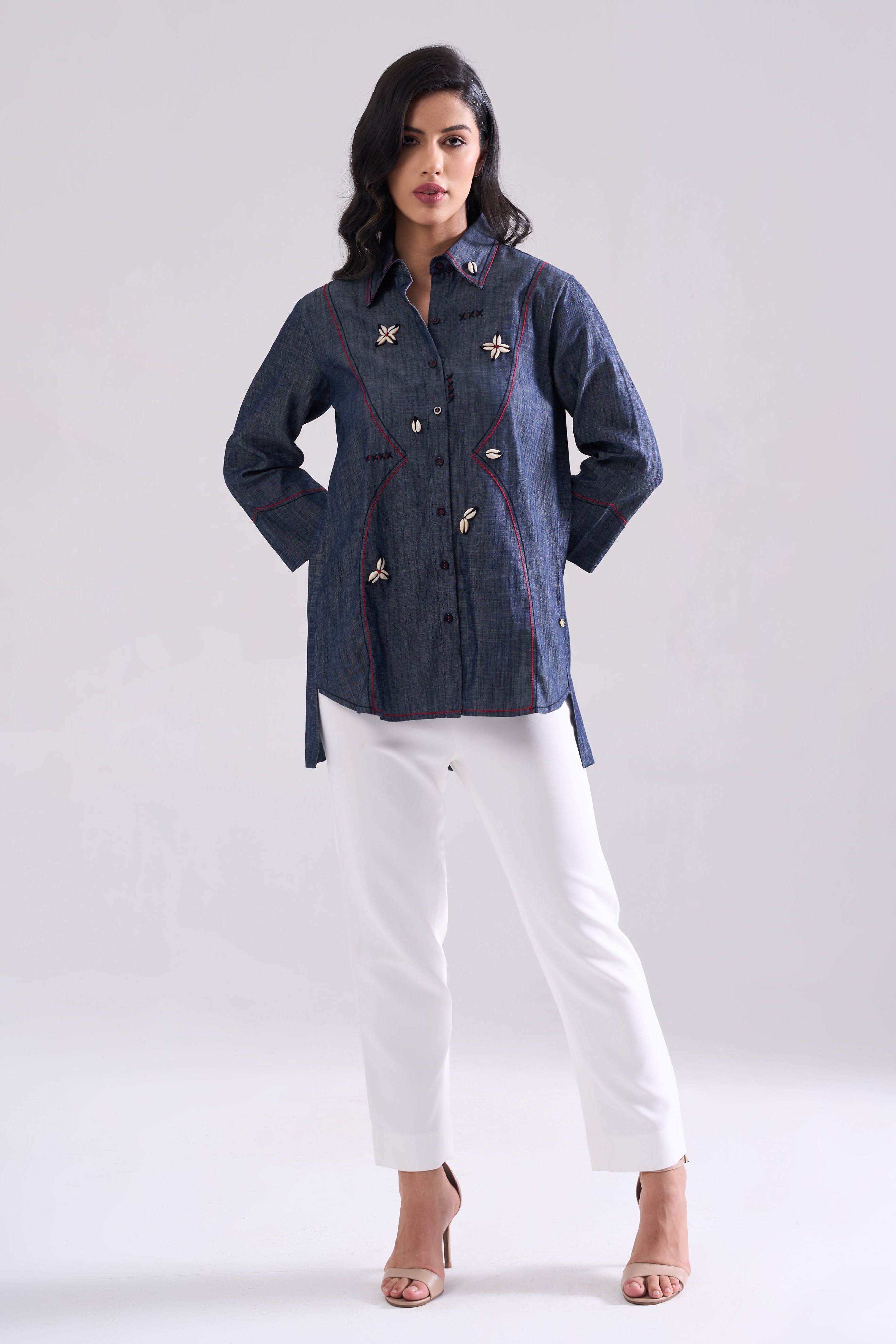 SHELL EMBROIDERED SHIRT