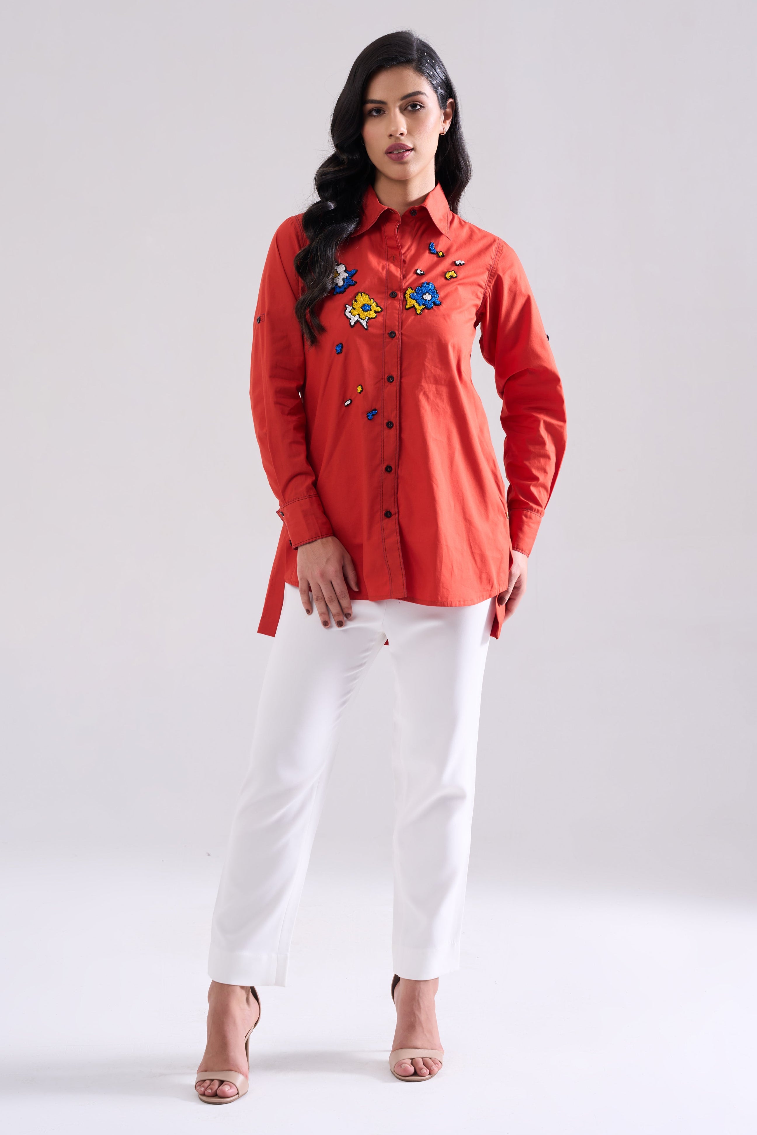 Rust Sequined Shirt