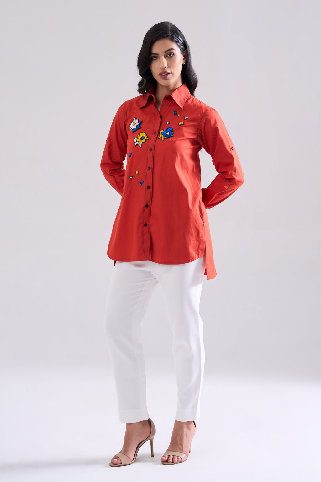 Rust Sequined Shirt