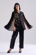 Fall Sequined Shirt — front view, handcrafted women's party shirt | Haus of Handmade