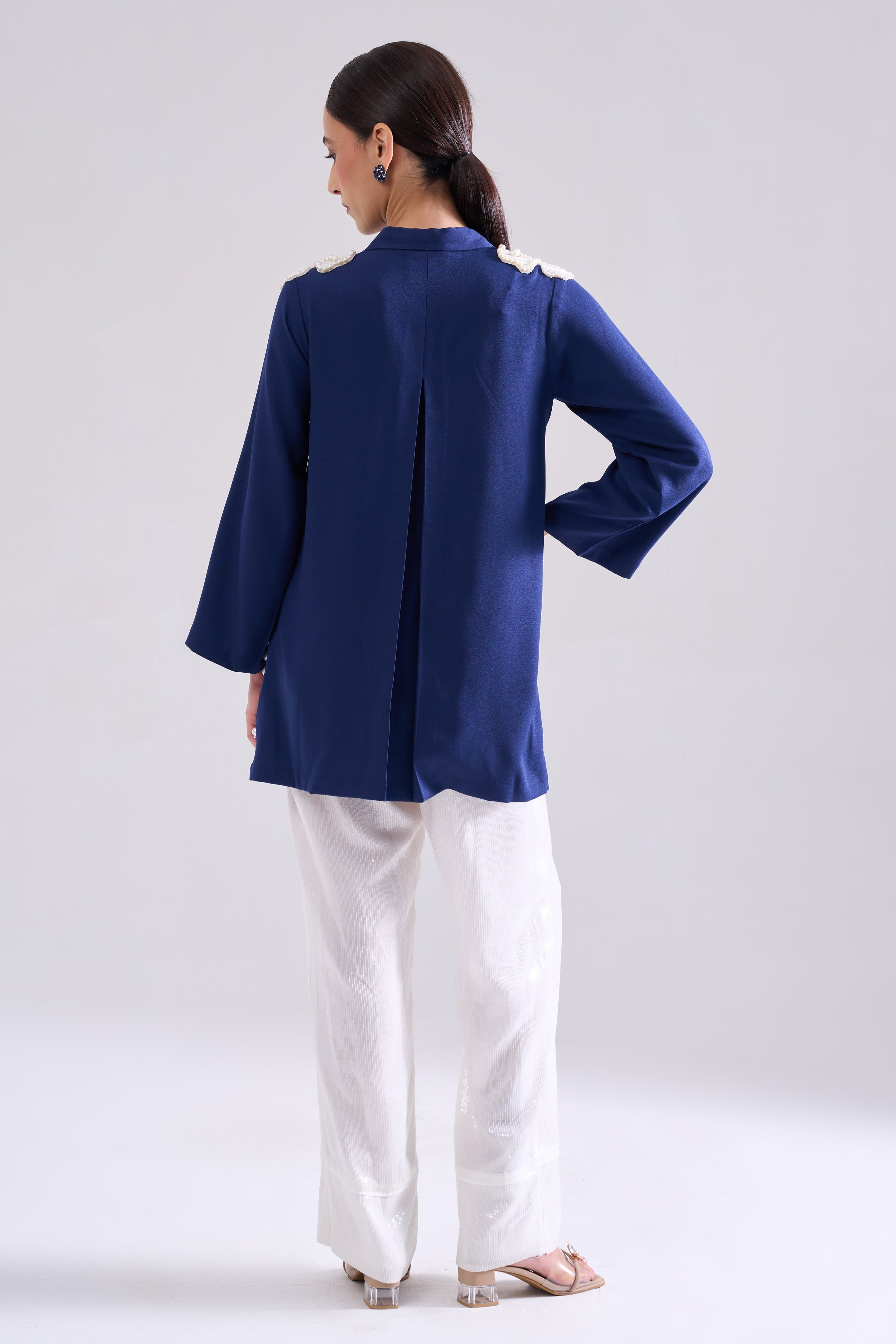 Jewel Pearl Handwork Shirt