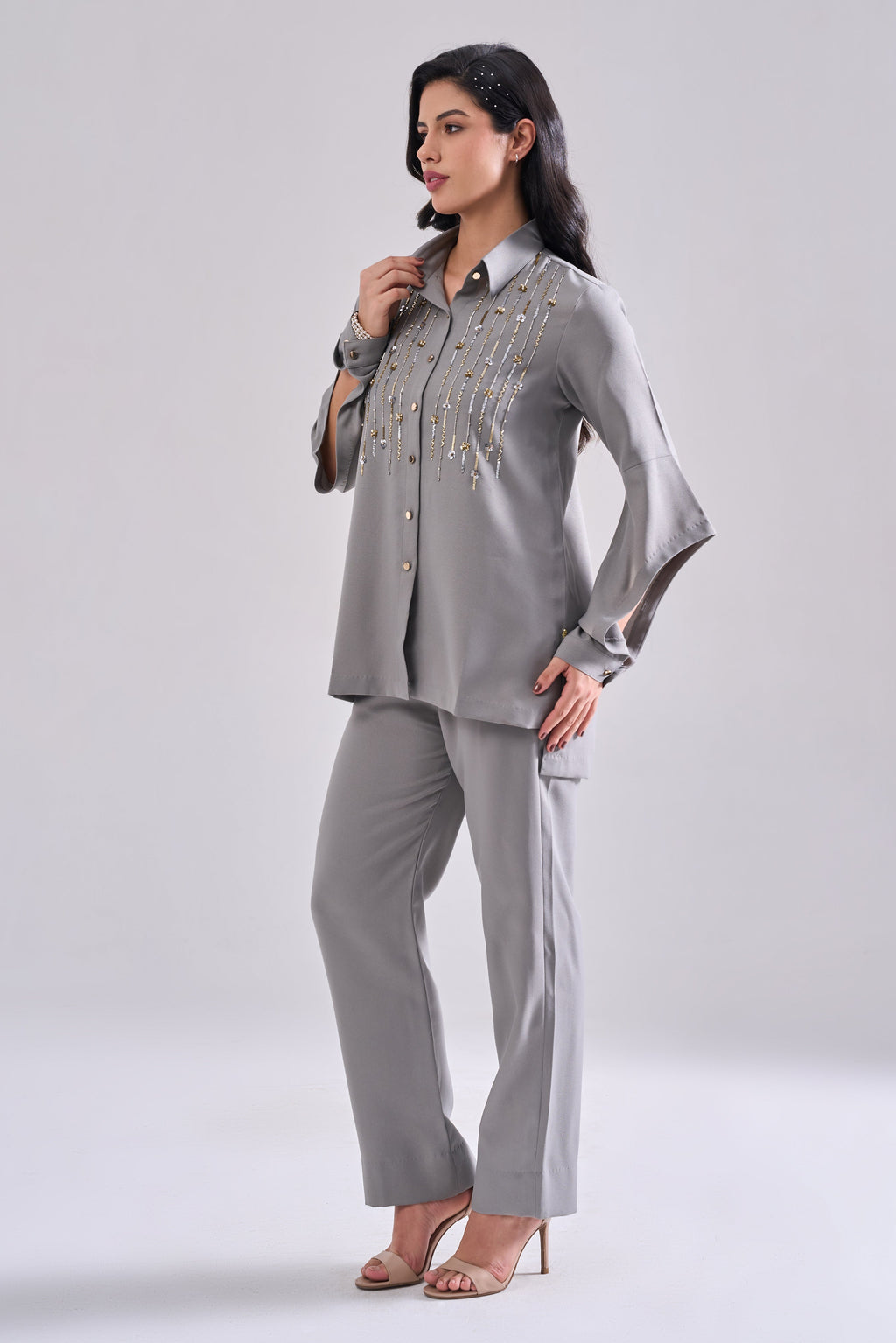 Streak Sequined Shirt