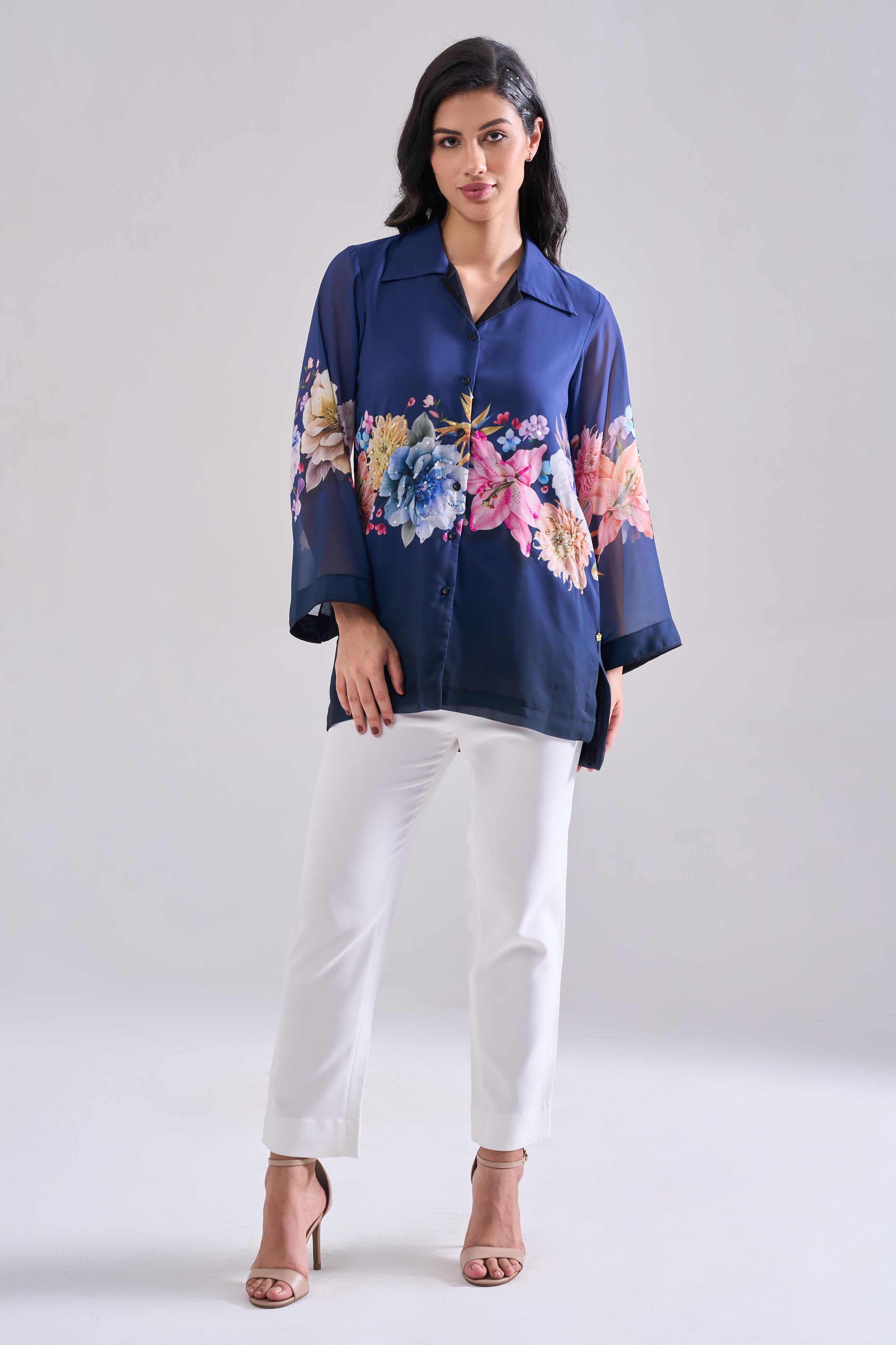 MIDNIGHT SEQUINED SHIRT