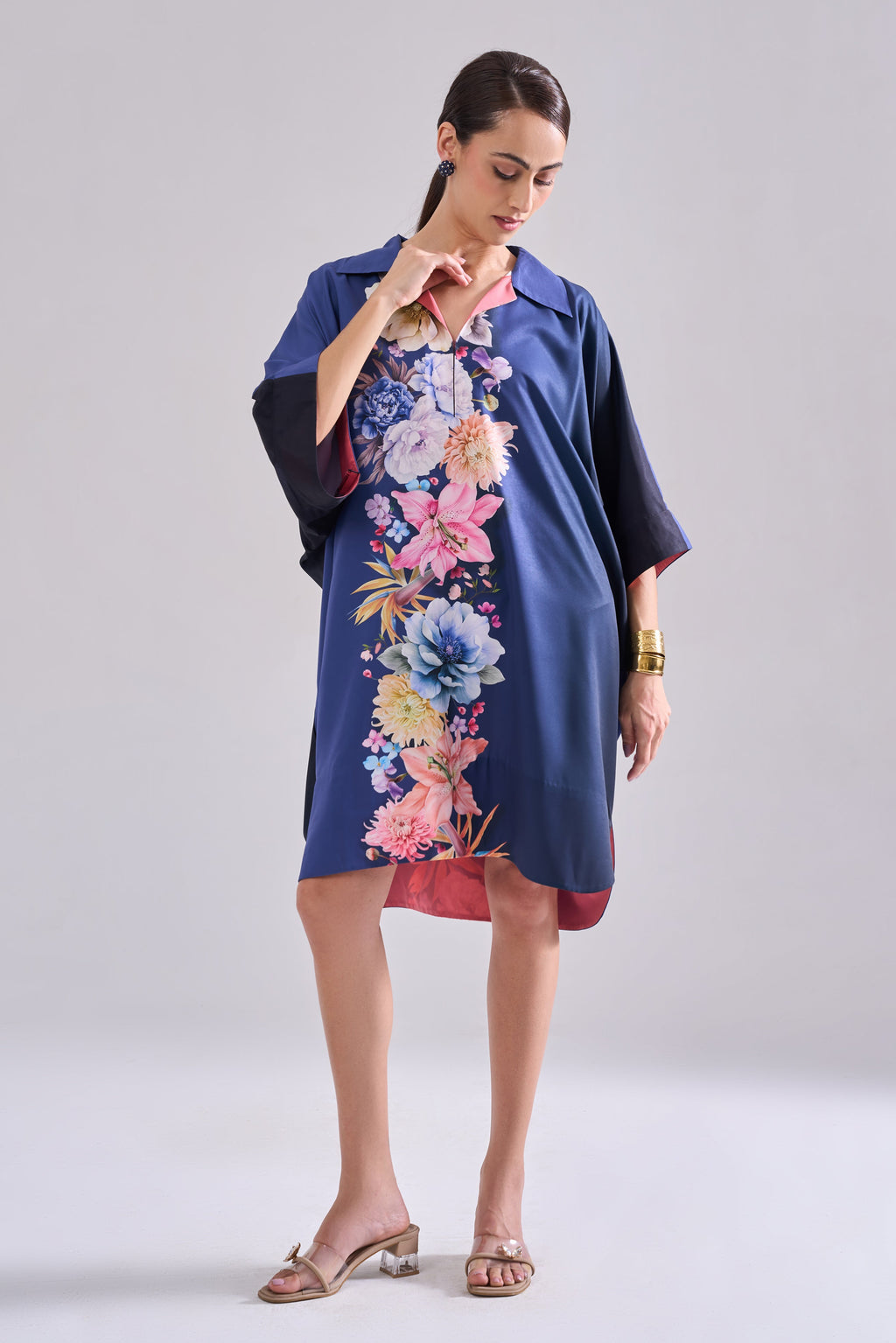 Midnight Kaftan Dress — front view, handcrafted women's kaftan dress | Haus of Handmade