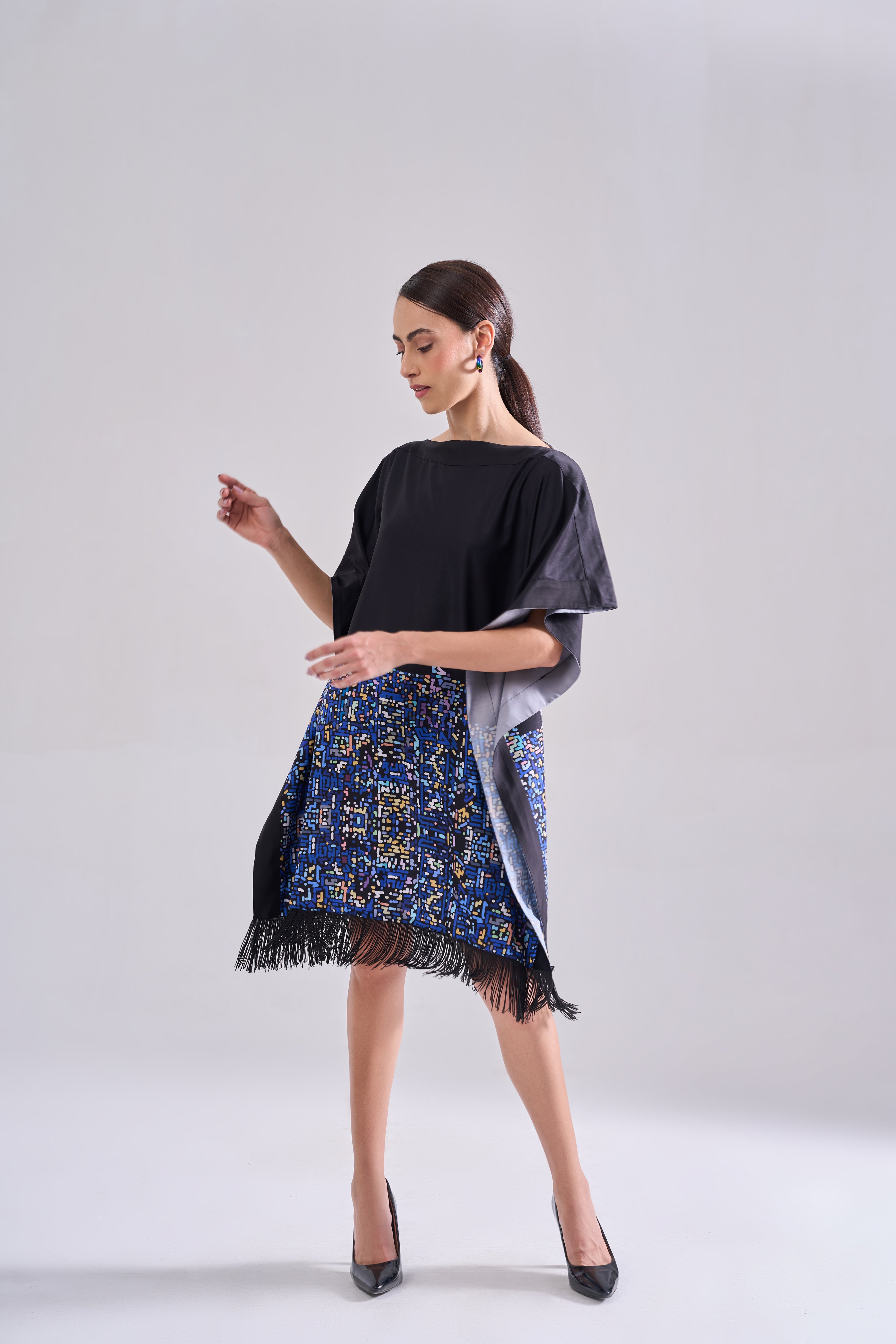 CITY LIGHTS FRINGE DRESS