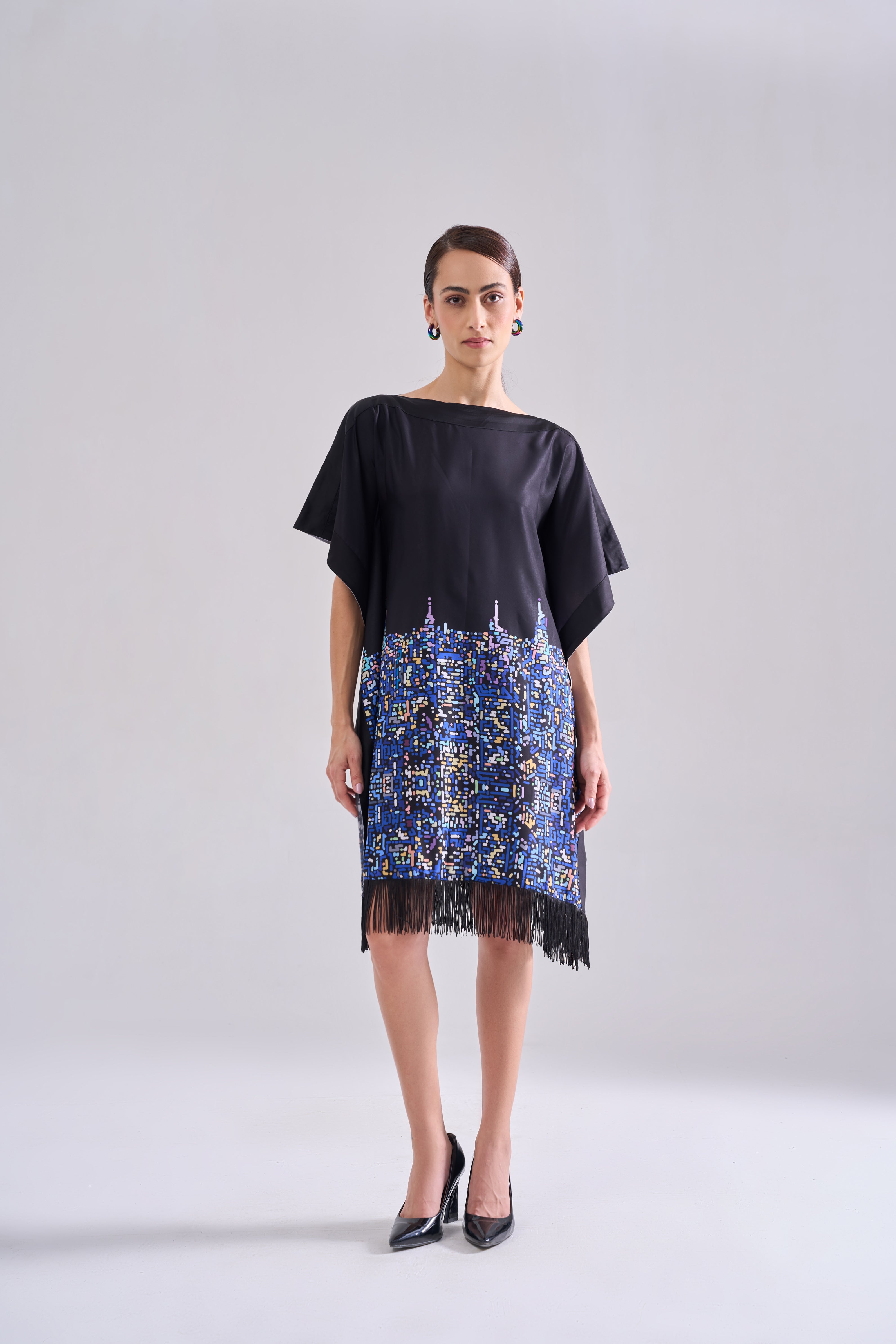 CITY LIGHTS FRINGE DRESS