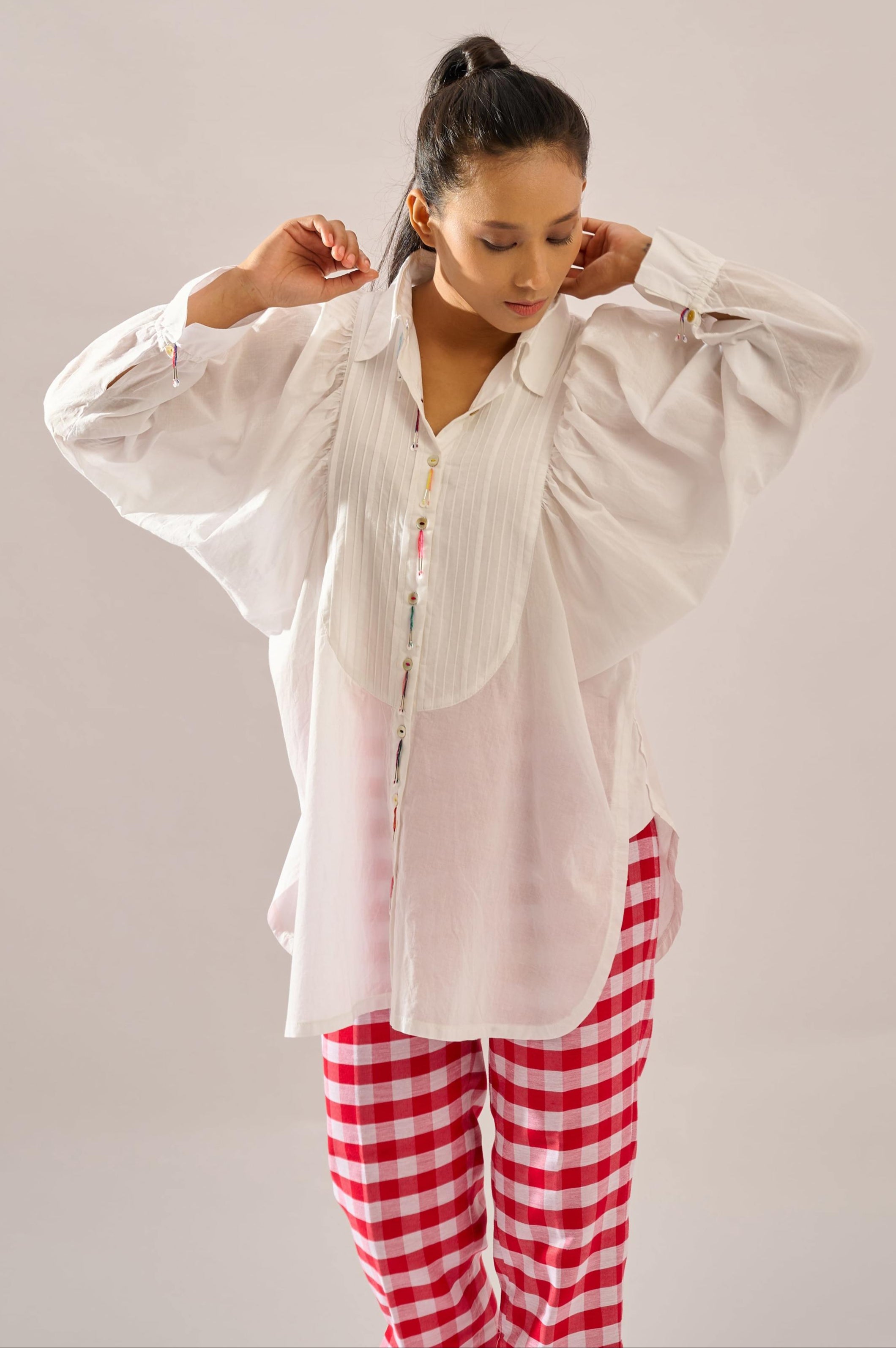 Bugle Cotton Shirt — side view | Haus of Handmade