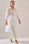 Speckled Top in white cotton