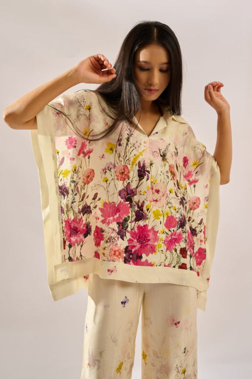 Bloom printed formal co-ord set for women - Haus of Handmade handcrafted clothing India