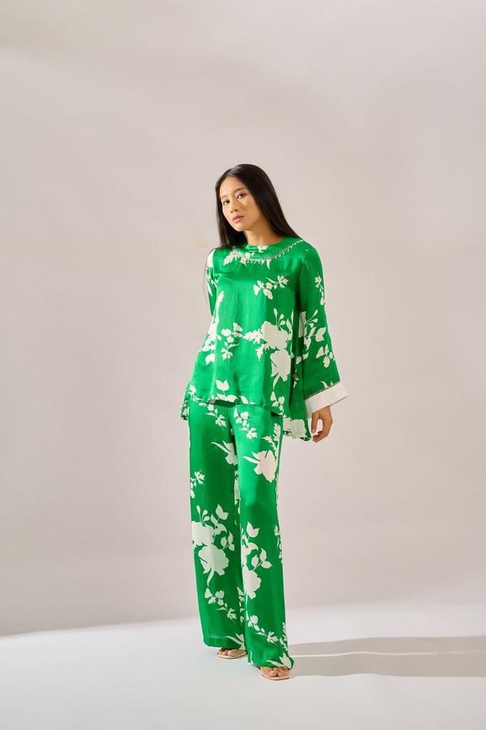 Verdure printed co-ord set for women - Haus of Handmade handcrafted clothing India