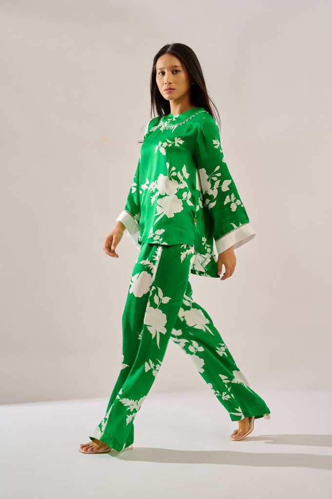 Verdure printed co-ord set for women - Haus of Handmade handcrafted clothing India