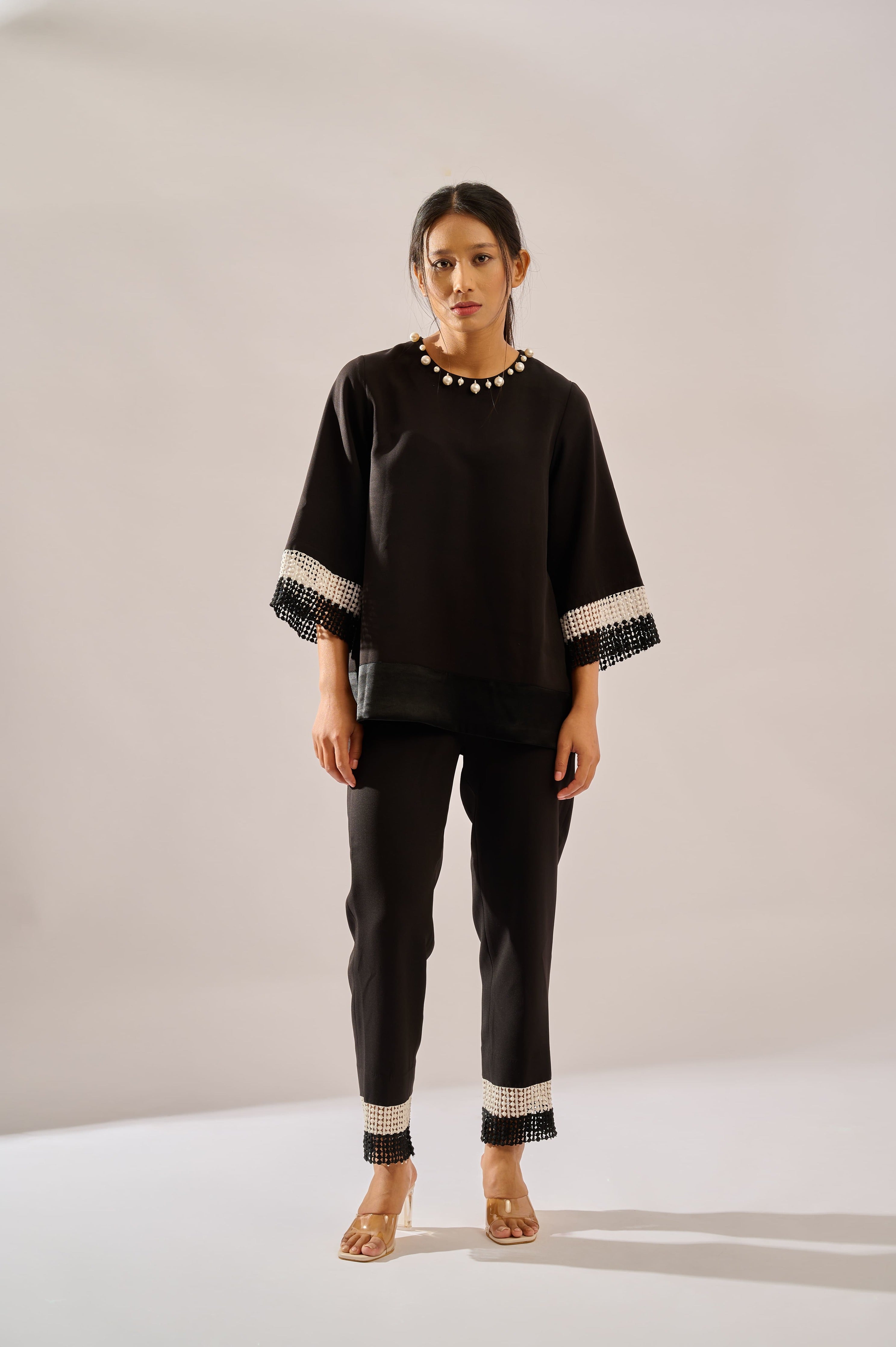 Onyx formal co-ord set in black