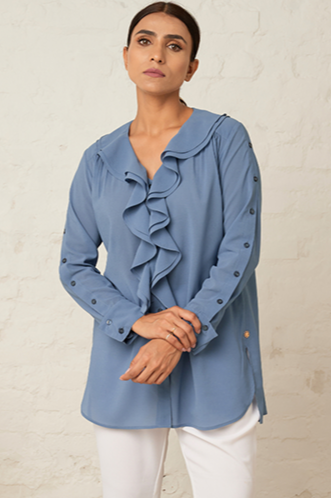 Ruffle formal shirt - Hausofhandmade