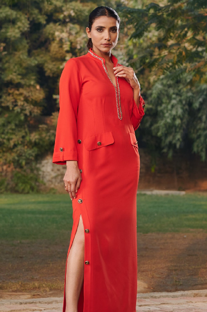 Vogue formal long dress — styled view | Haus of Handmade