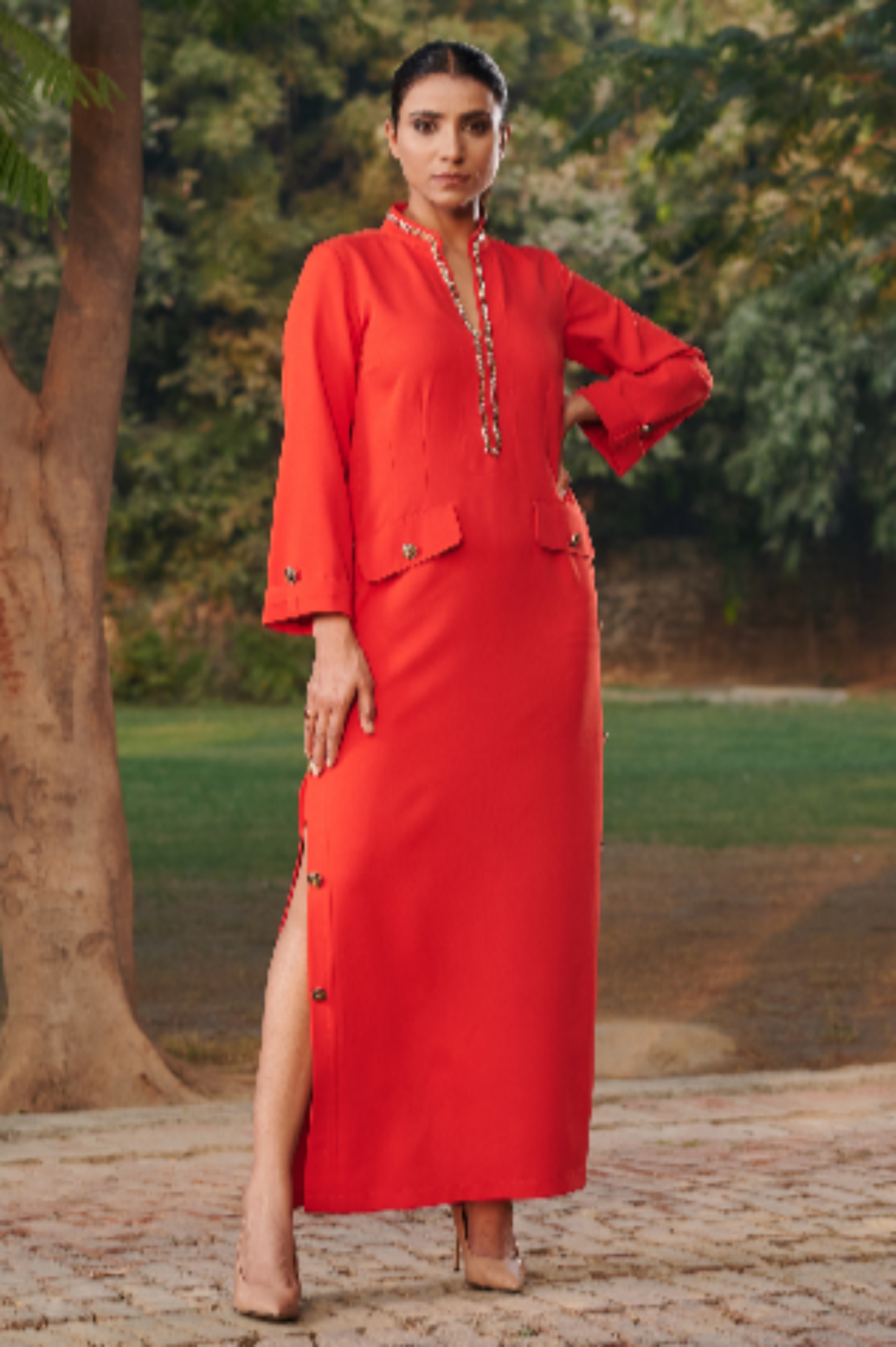 Vogue formal long dress — front view | Haus of Handmade
