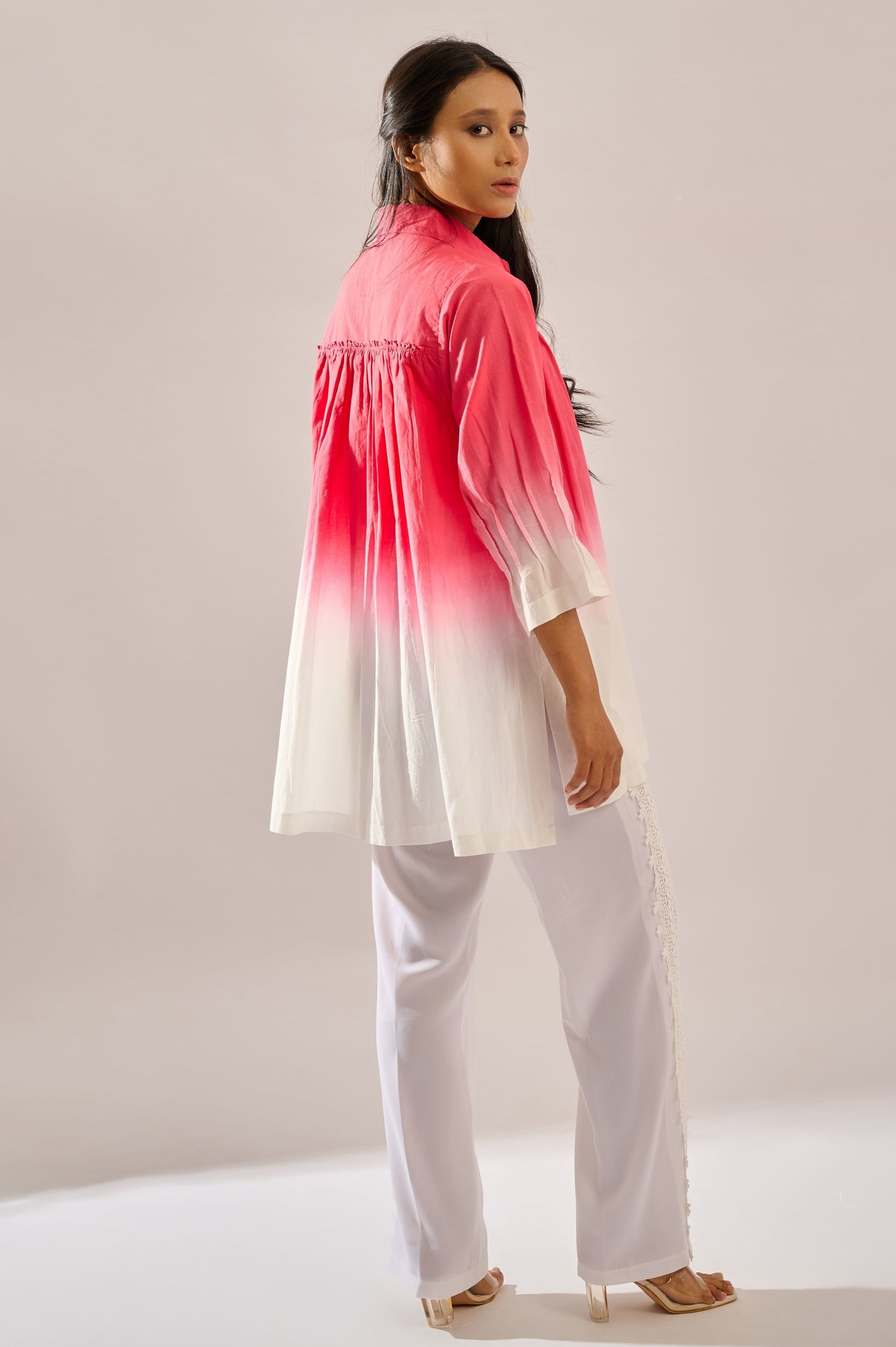 Dipsy ombre cotton top for women - Haus of Handmade handcrafted clothing India