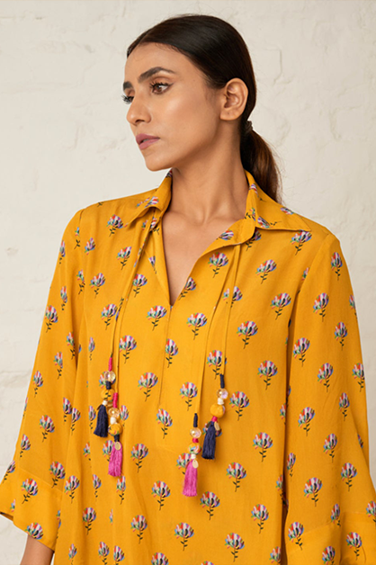 Tassle Blossom printed tunic set