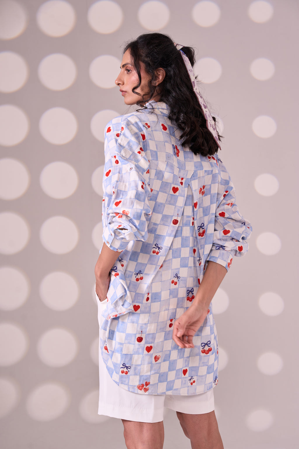 SKIN BLUE cotton shirt