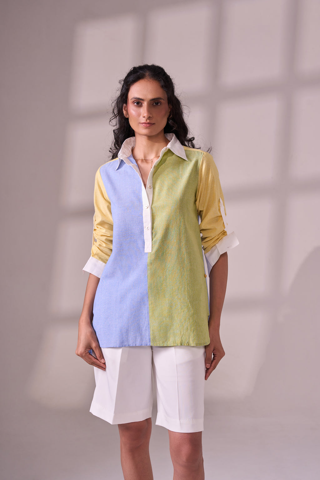 Colorblock cotton top