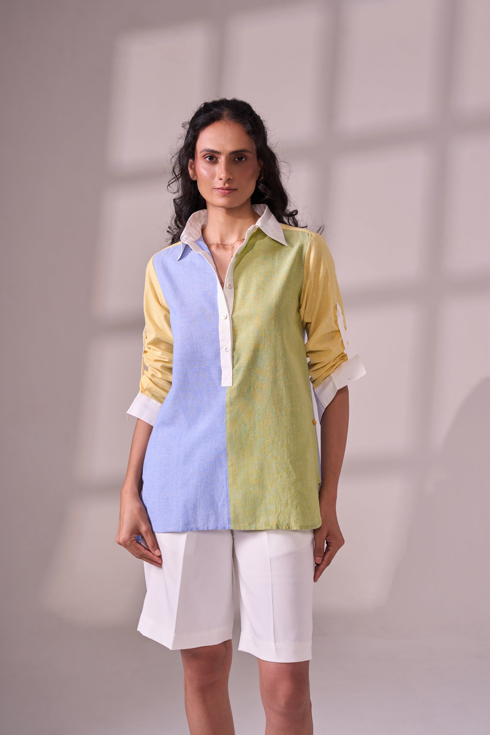 Colorblock cotton top