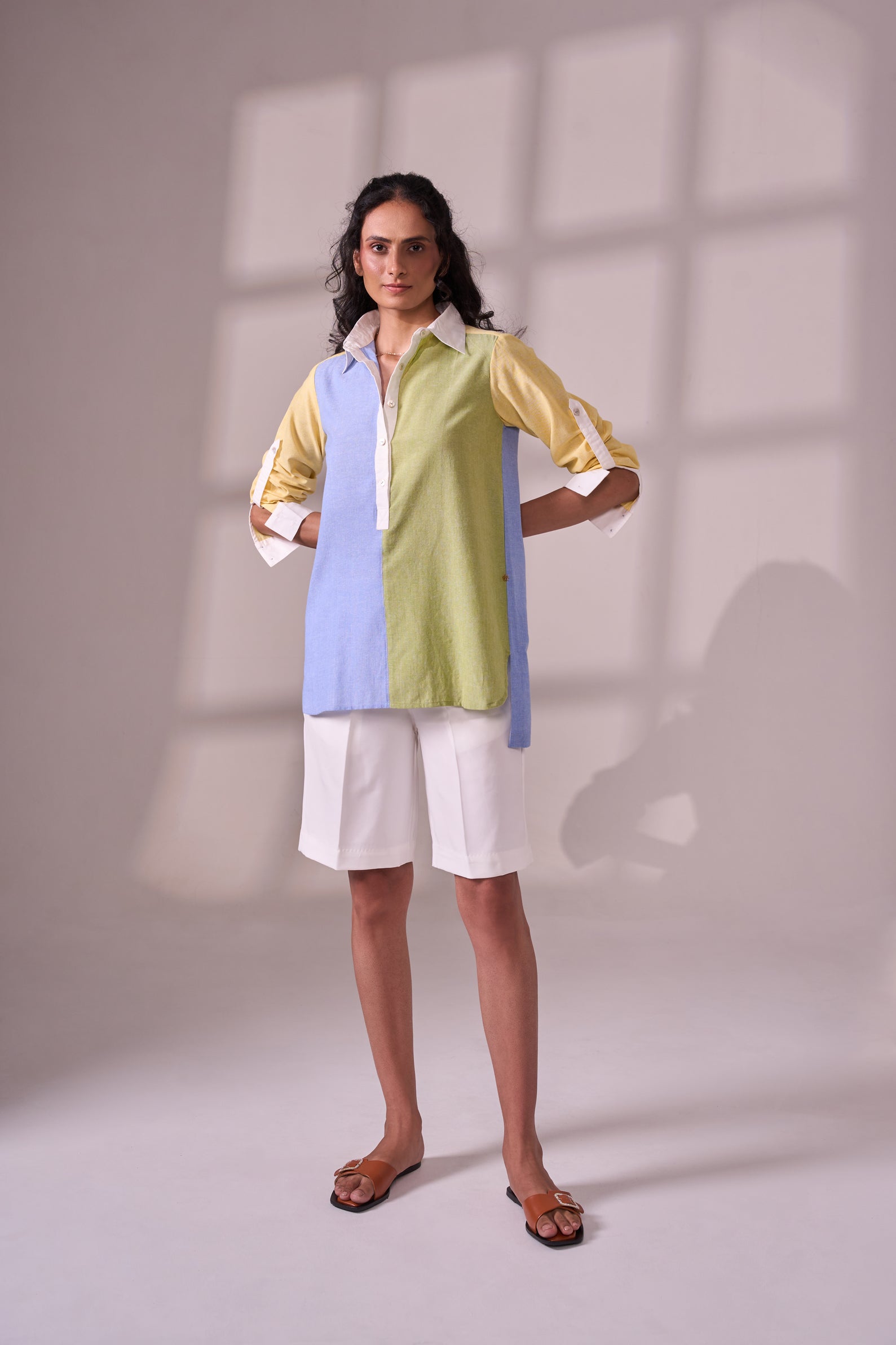 Colorblock cotton top