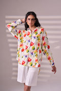 SKIN floral cotton shirt