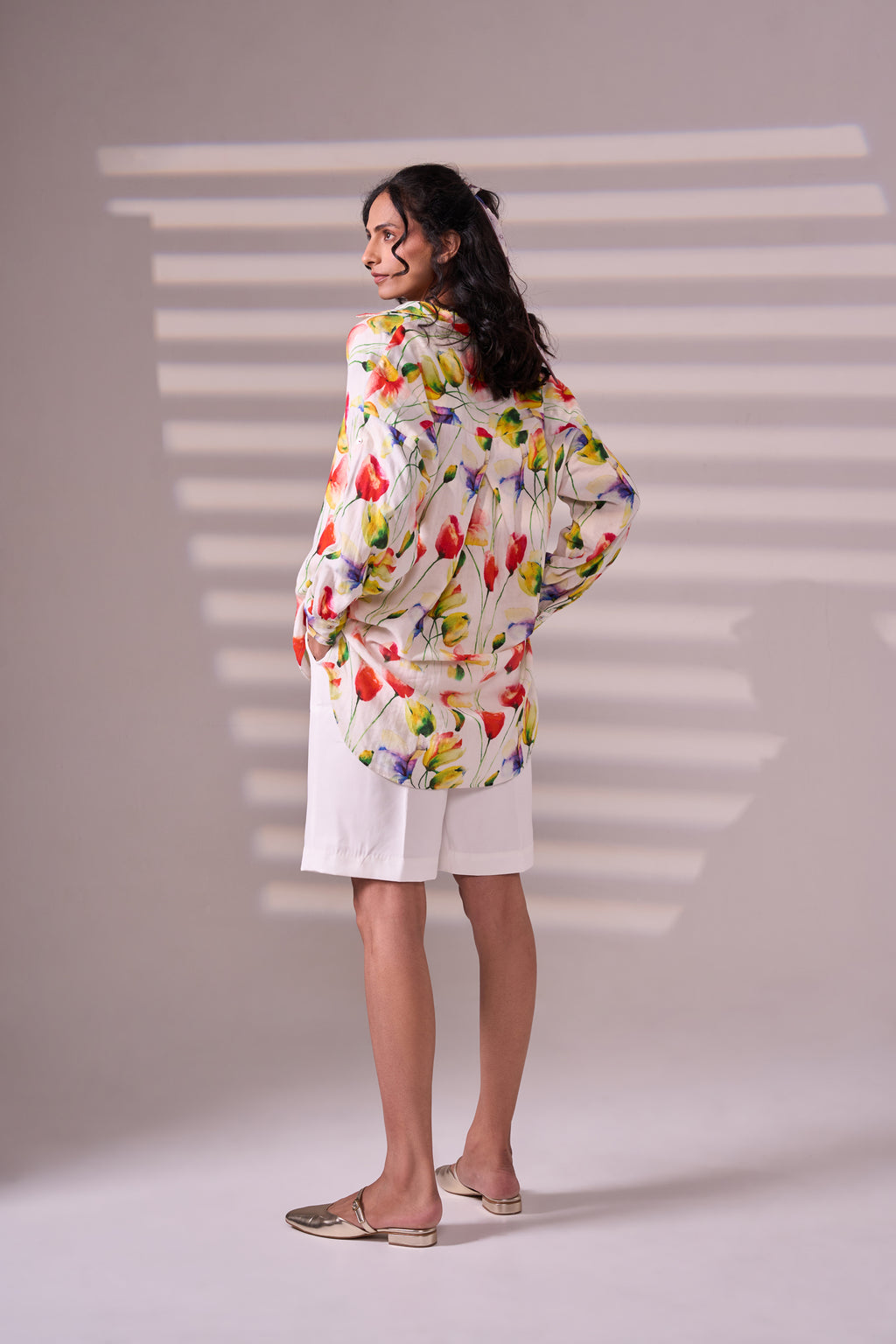 SKIN floral cotton shirt
