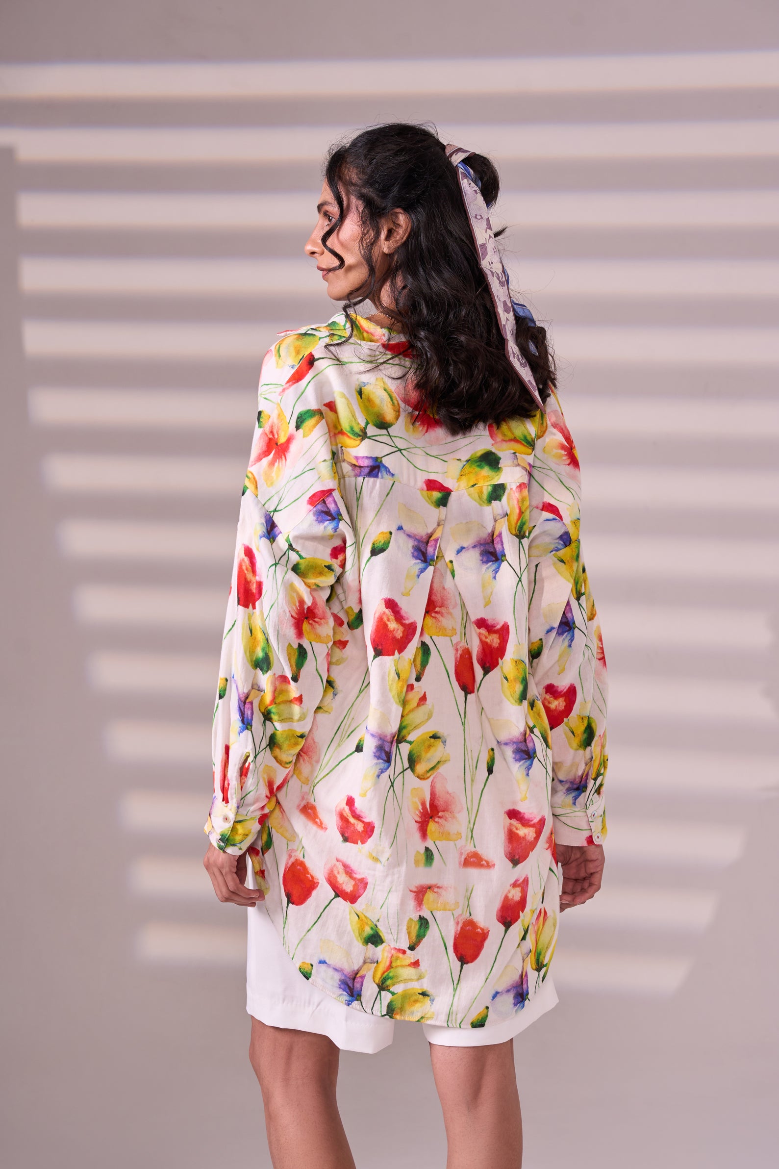 SKIN floral cotton shirt