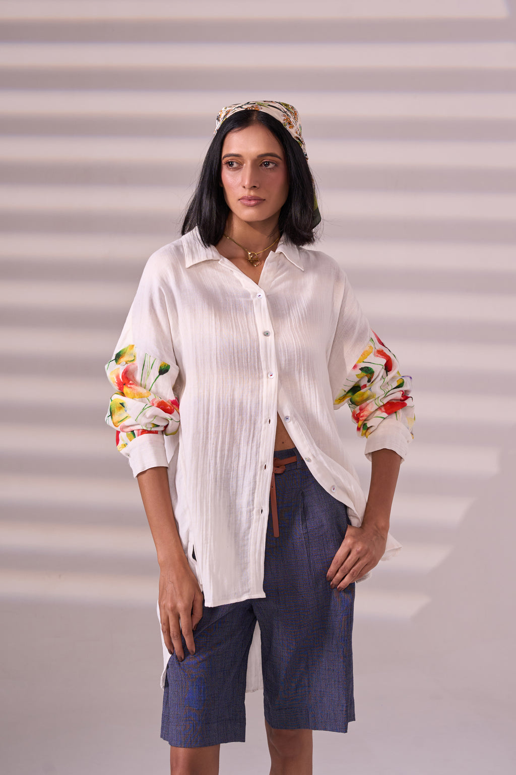 SKIN white cotton shirt