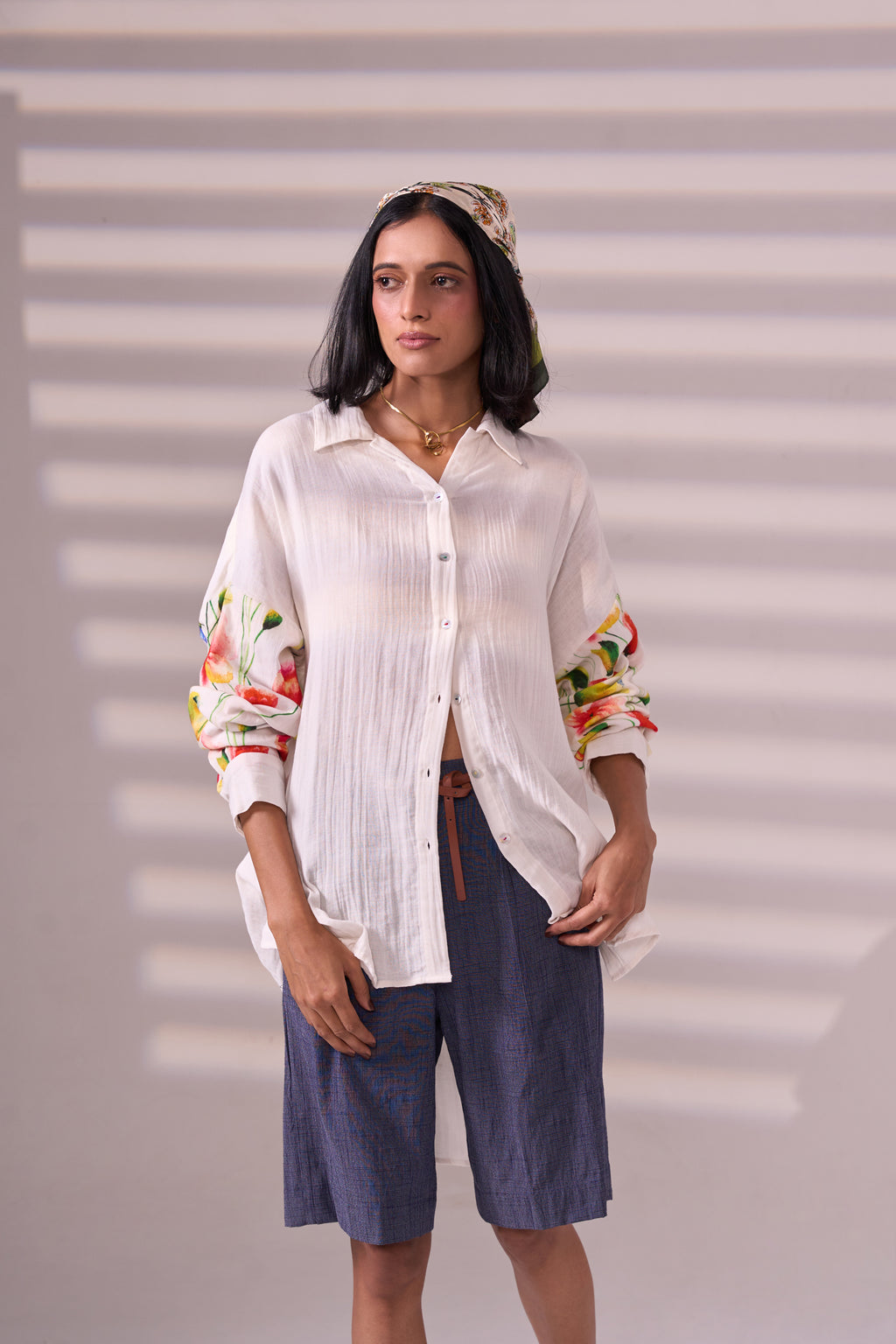 SKIN white cotton shirt