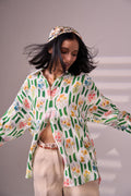 SKIN green cotton shirt