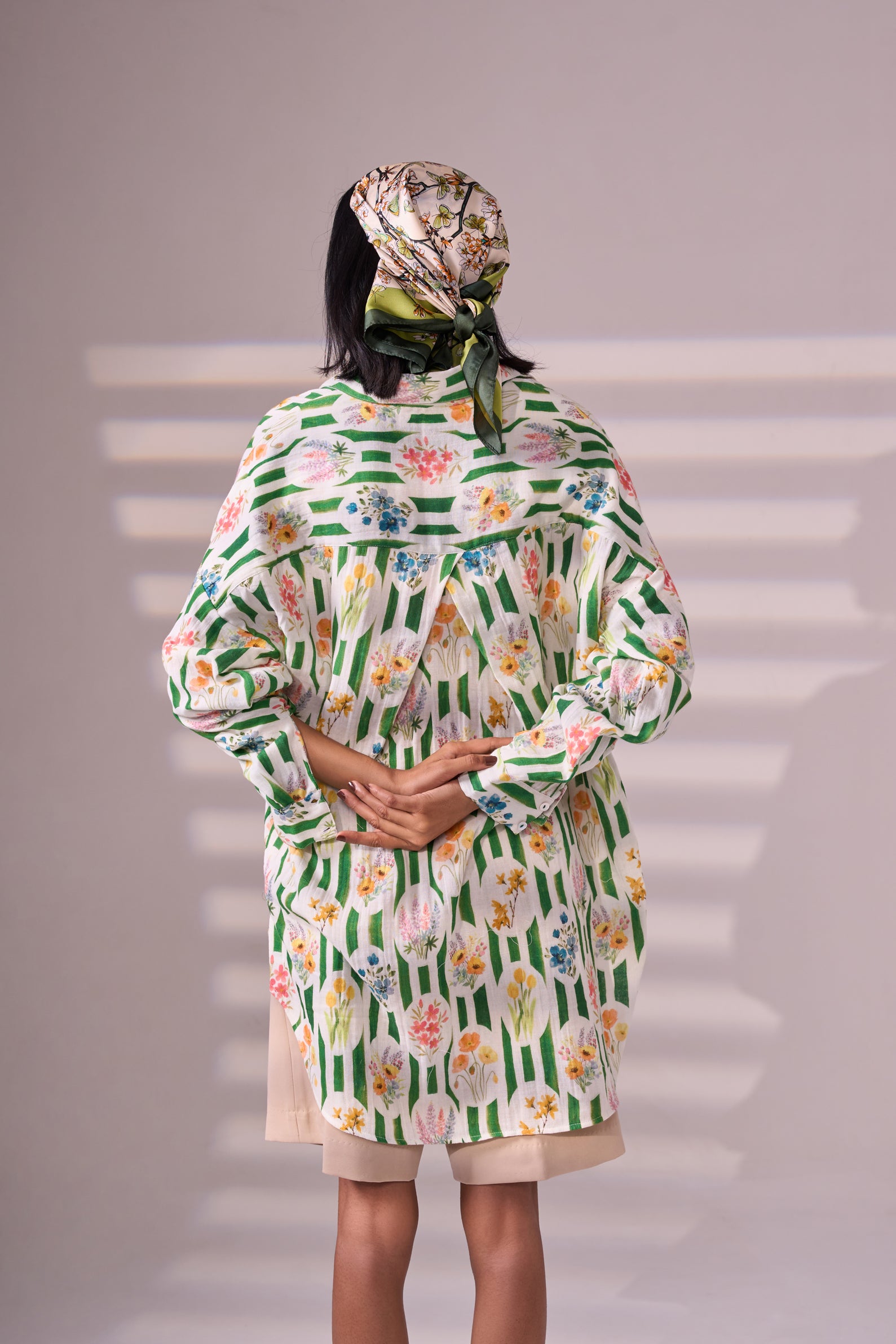 SKIN green cotton shirt