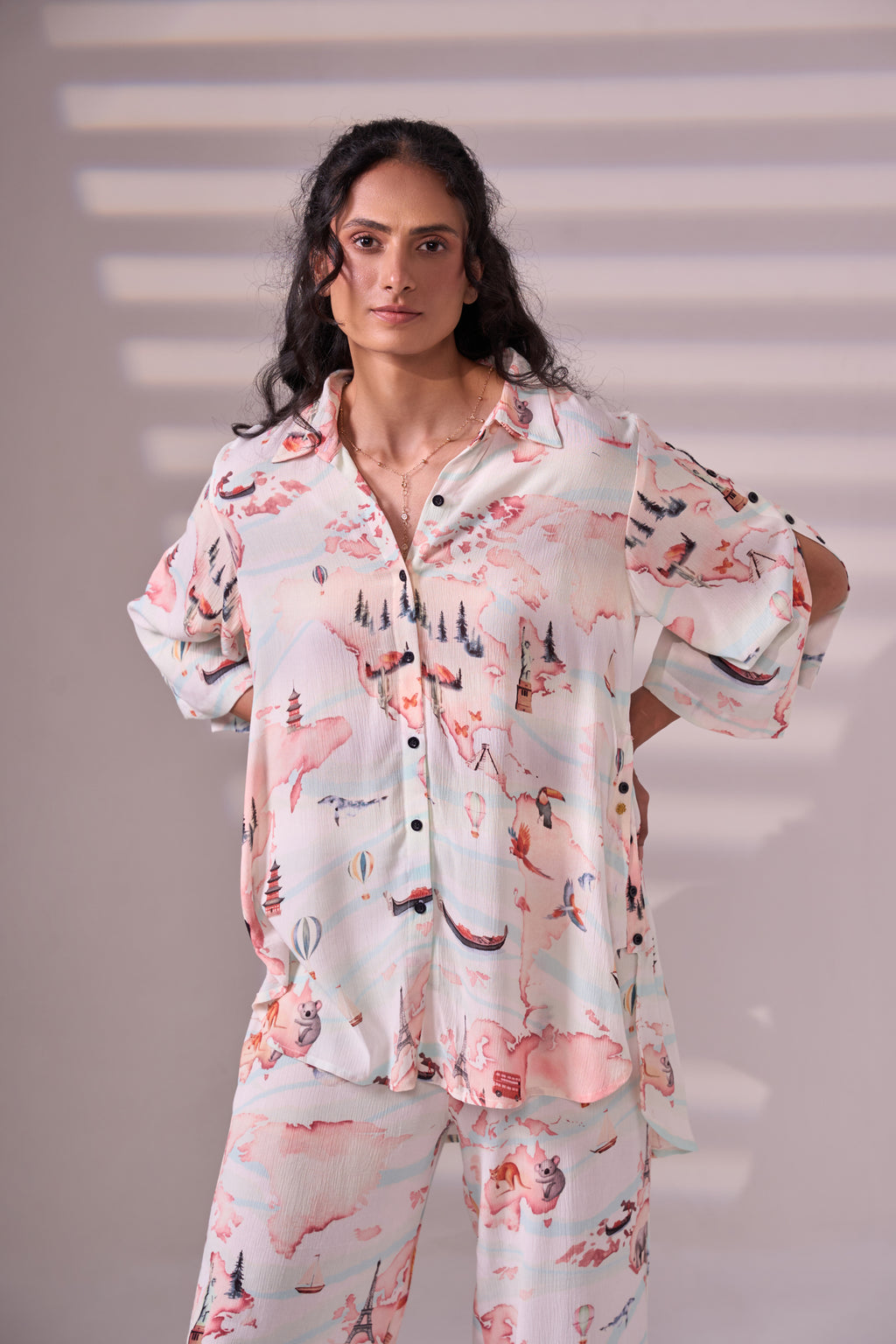 WORLD rayon crepe shirt