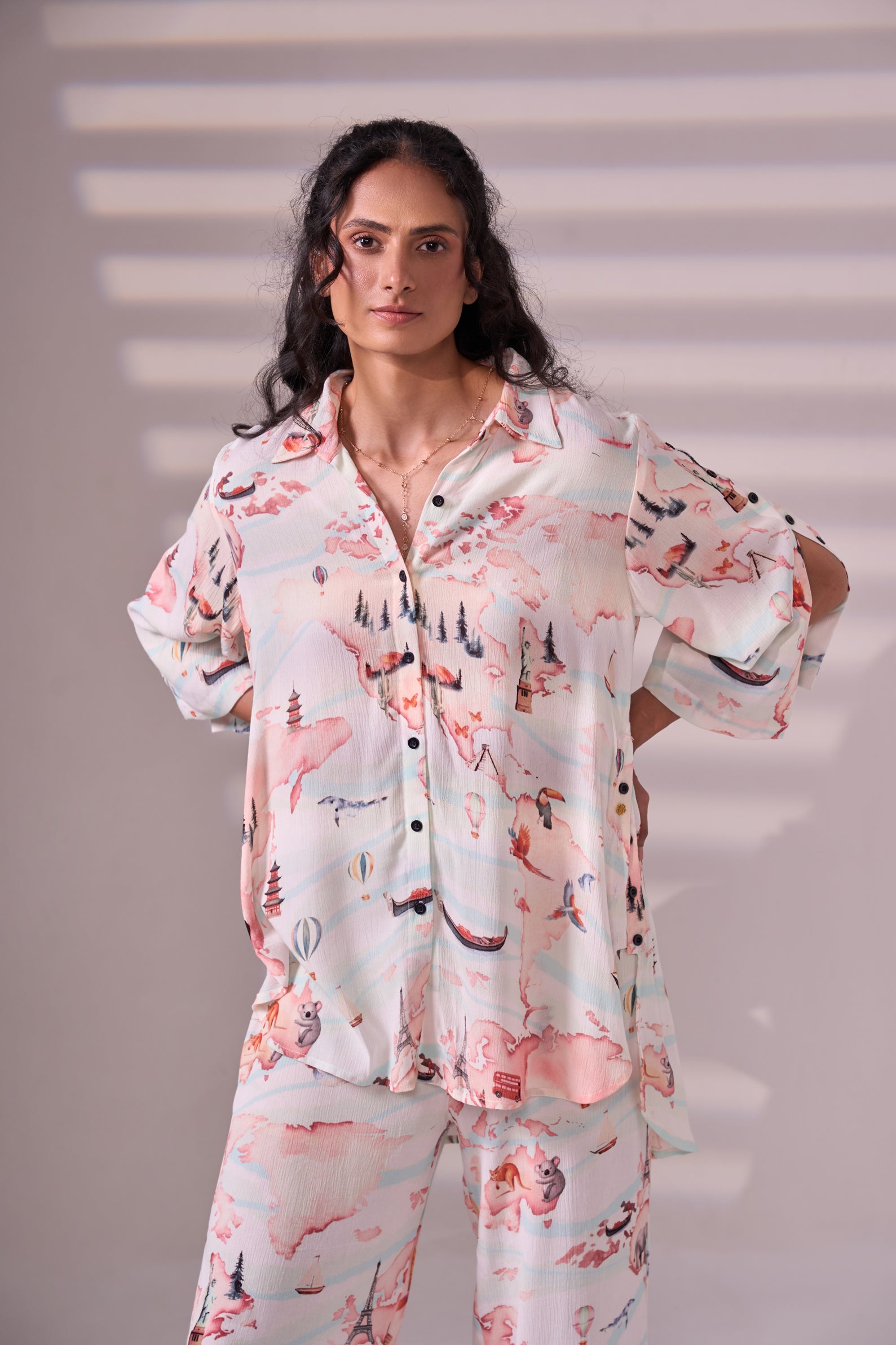 WORLD CREPE co-ord set